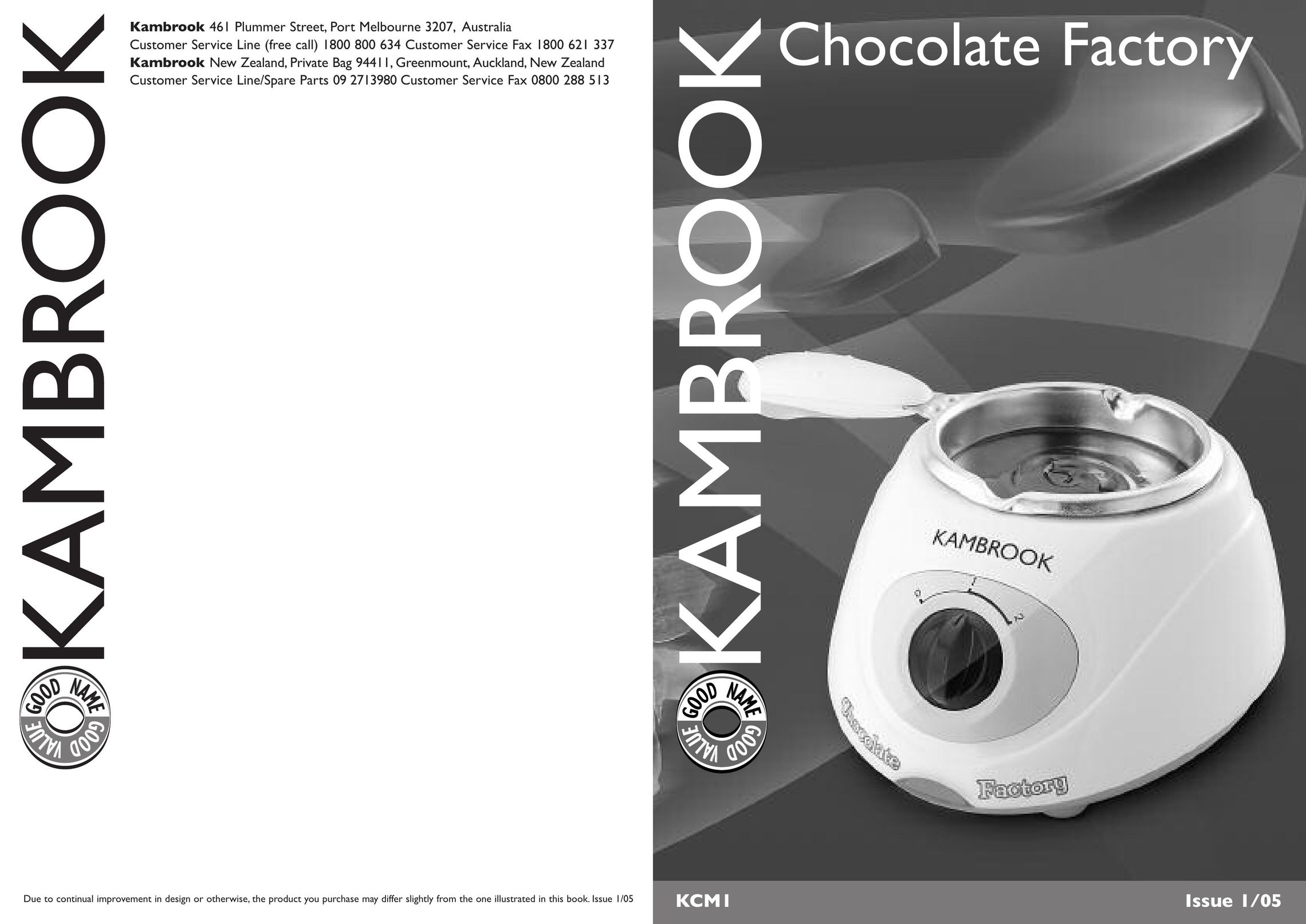 Kambrook KCM1 Fondue Maker User Manual