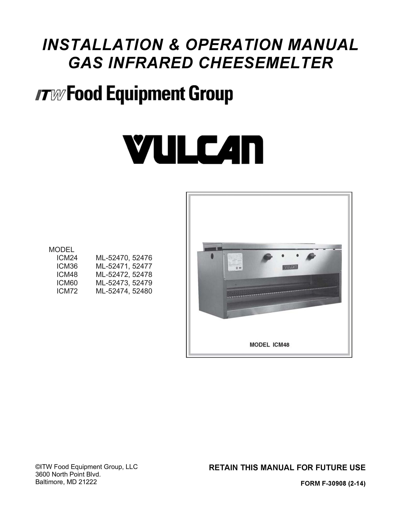 Vulcan-Hart 52479 Fondue Maker User Manual