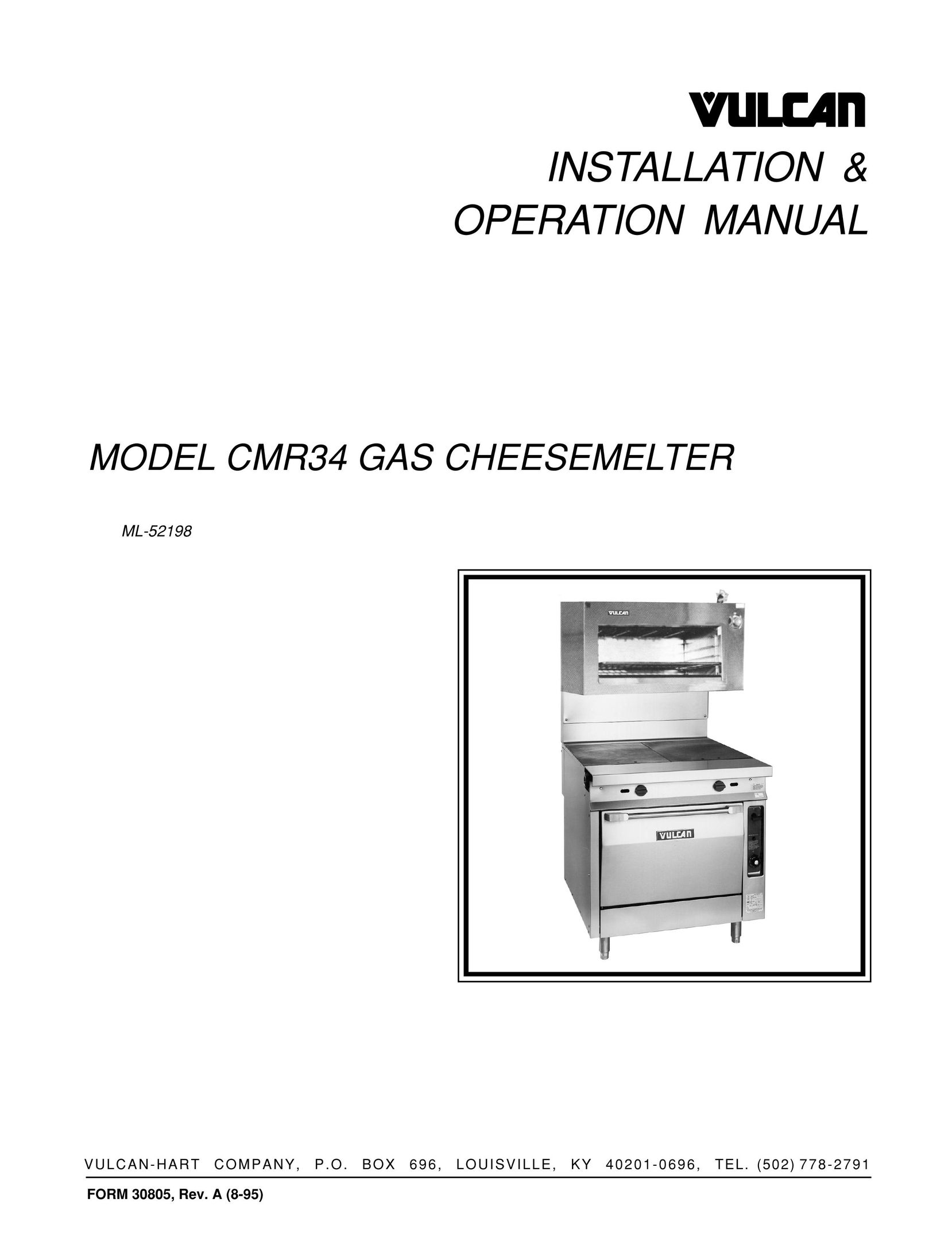 Vulcan-Hart CMR34 Fondue Maker User Manual