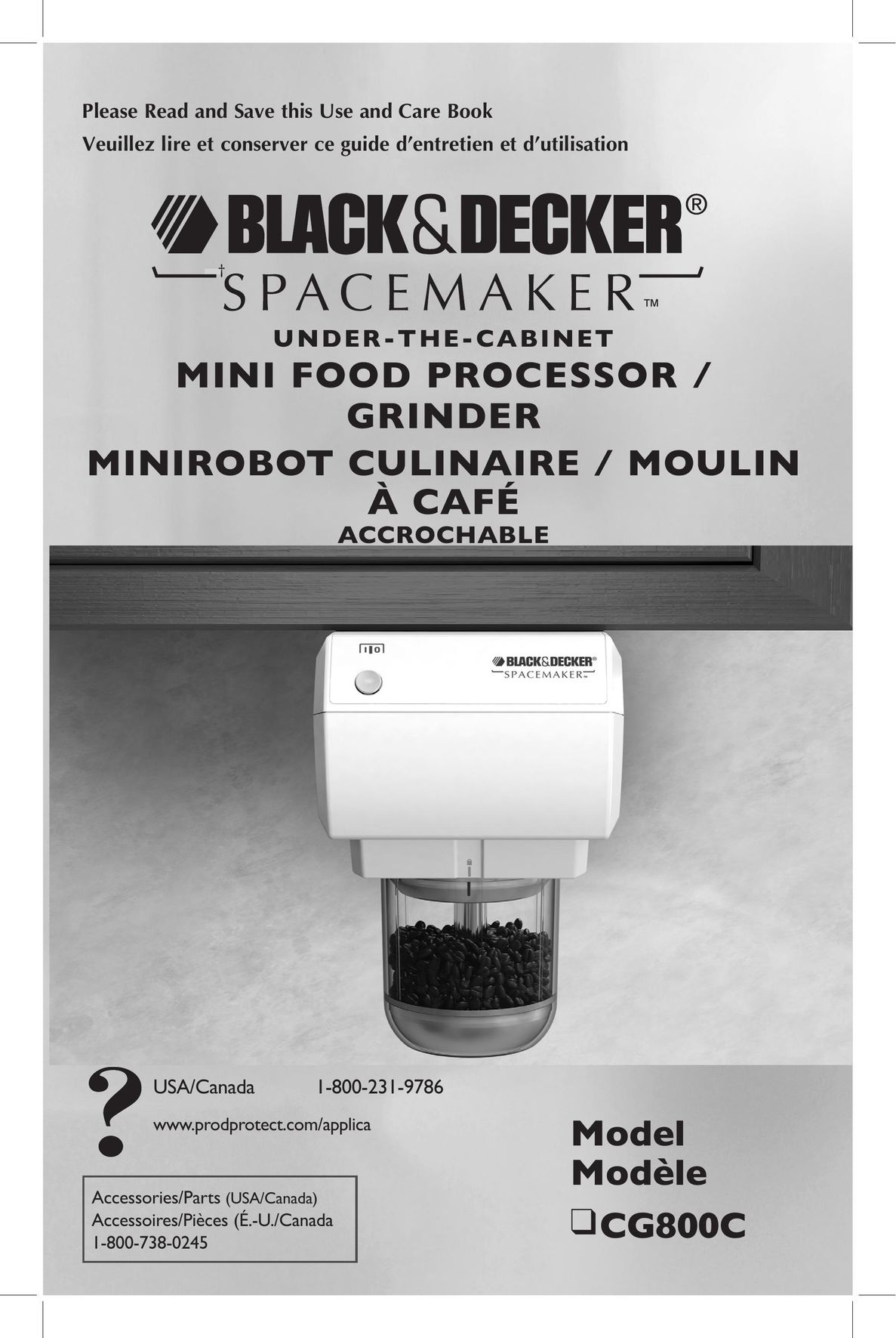 Black & Decker CG800C Food Processor User Manual