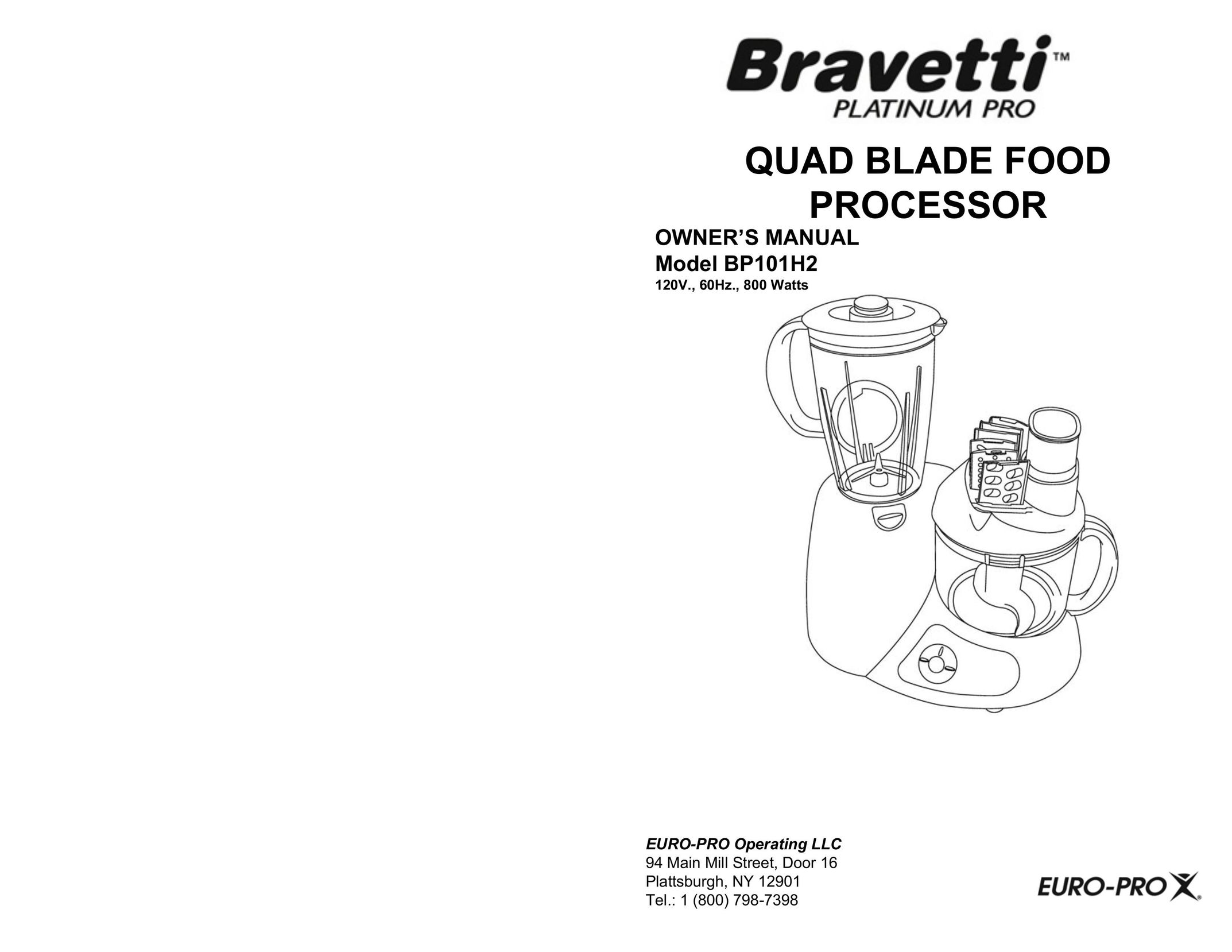 Bravetti BP101H2 Food Processor User Manual