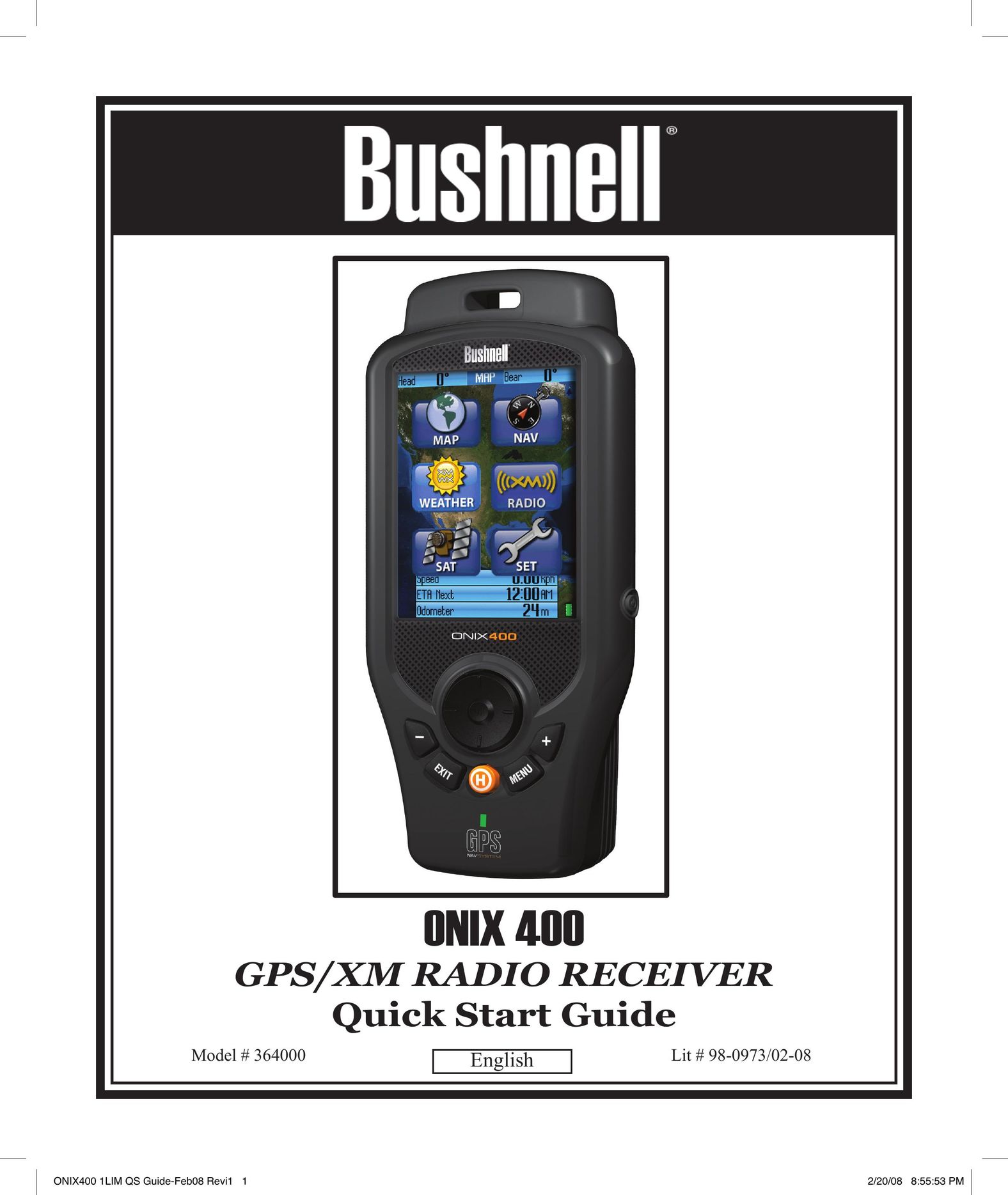 Bushnell 364000 Food Processor User Manual