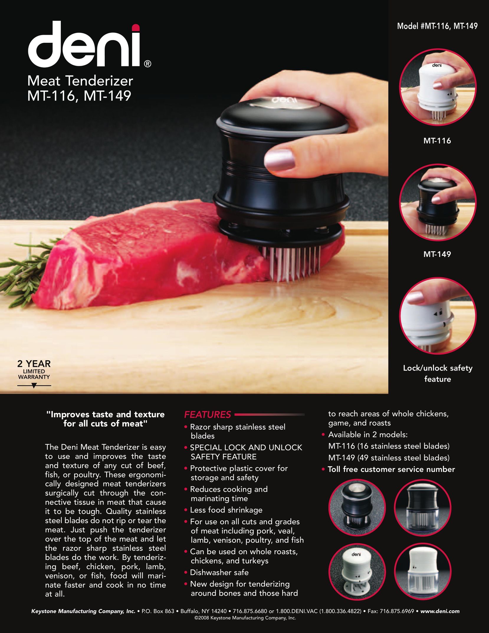 Deni MT-149 Food Processor User Manual