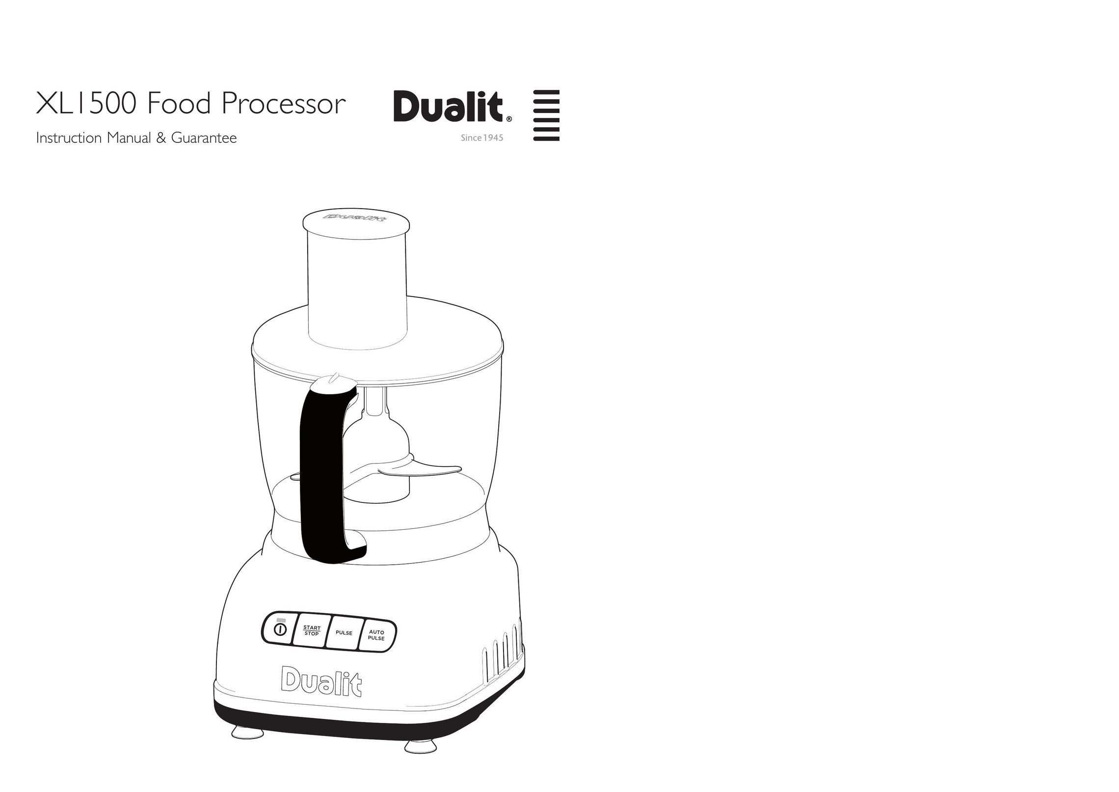 Dualit XL1500 Food Processor User Manual