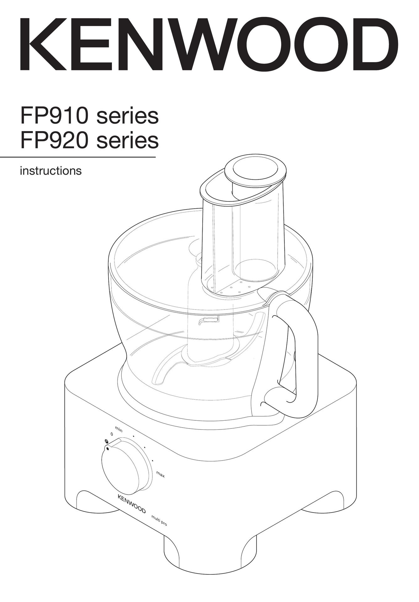 Kenwood FP910 series Food Processor User Manual