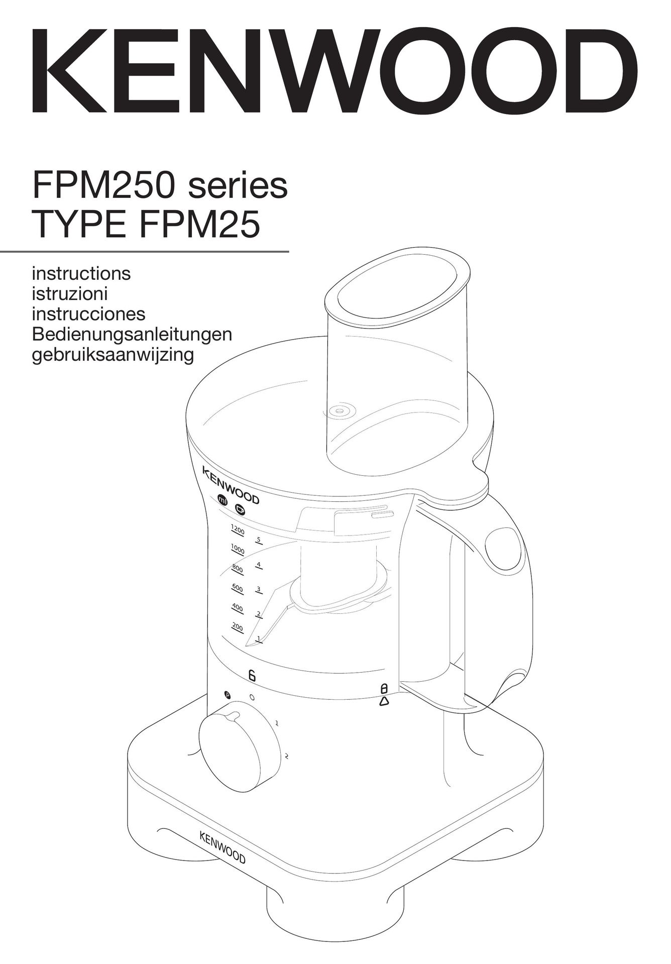 Kenwood FPM25 Food Processor User Manual