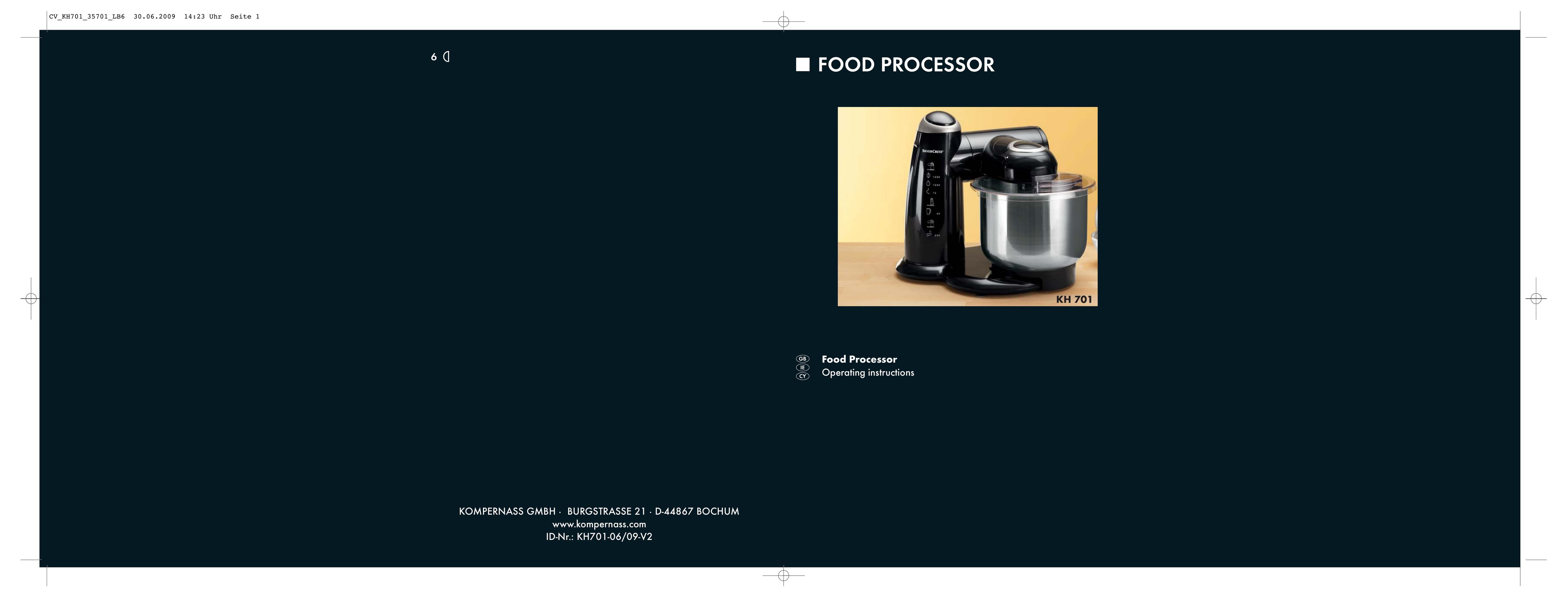 Kompernass KH 701 Food Processor User Manual