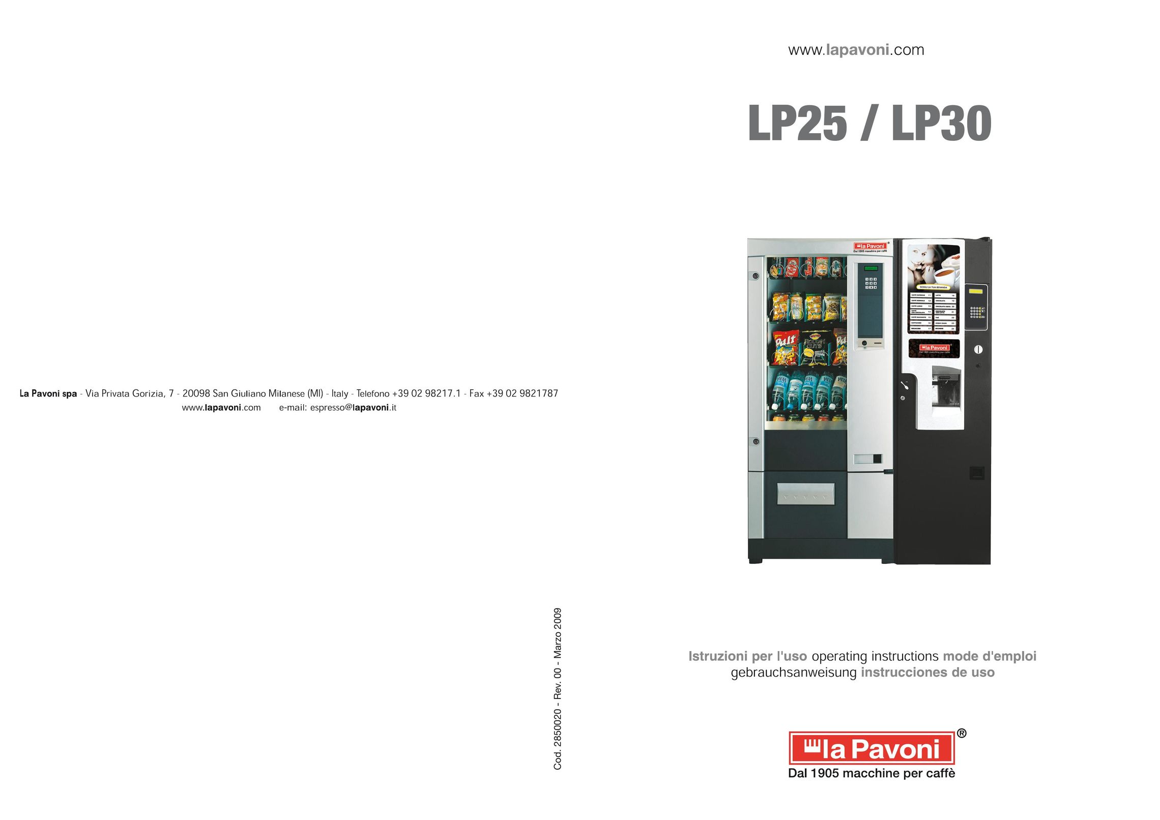 La Pavoni LP30 Food Processor User Manual