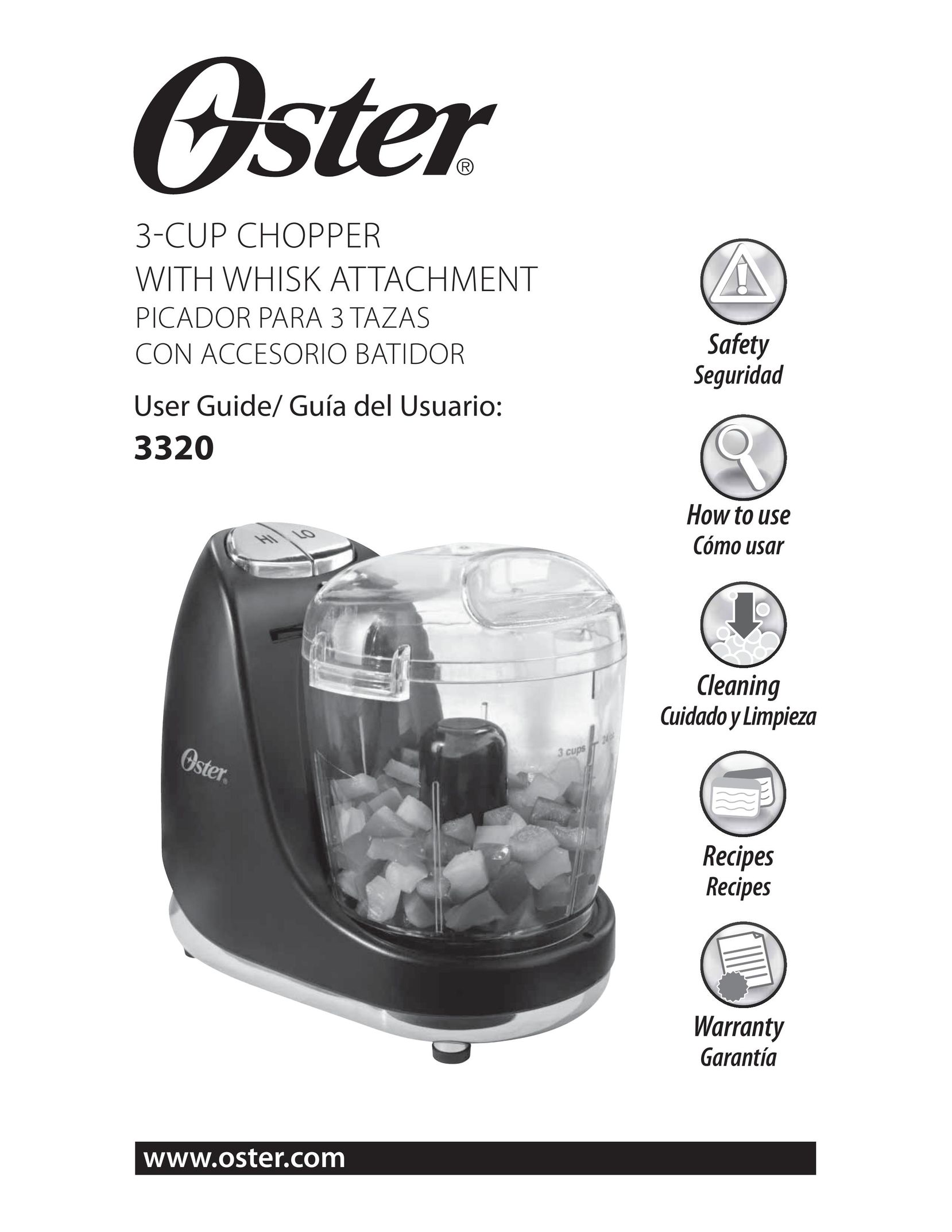 Oster 3320 Food Processor User Manual