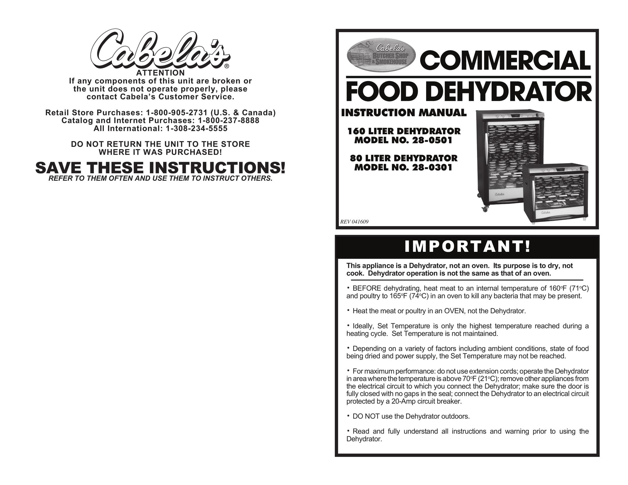 Cabela's 28-0301 Food Saver User Manual