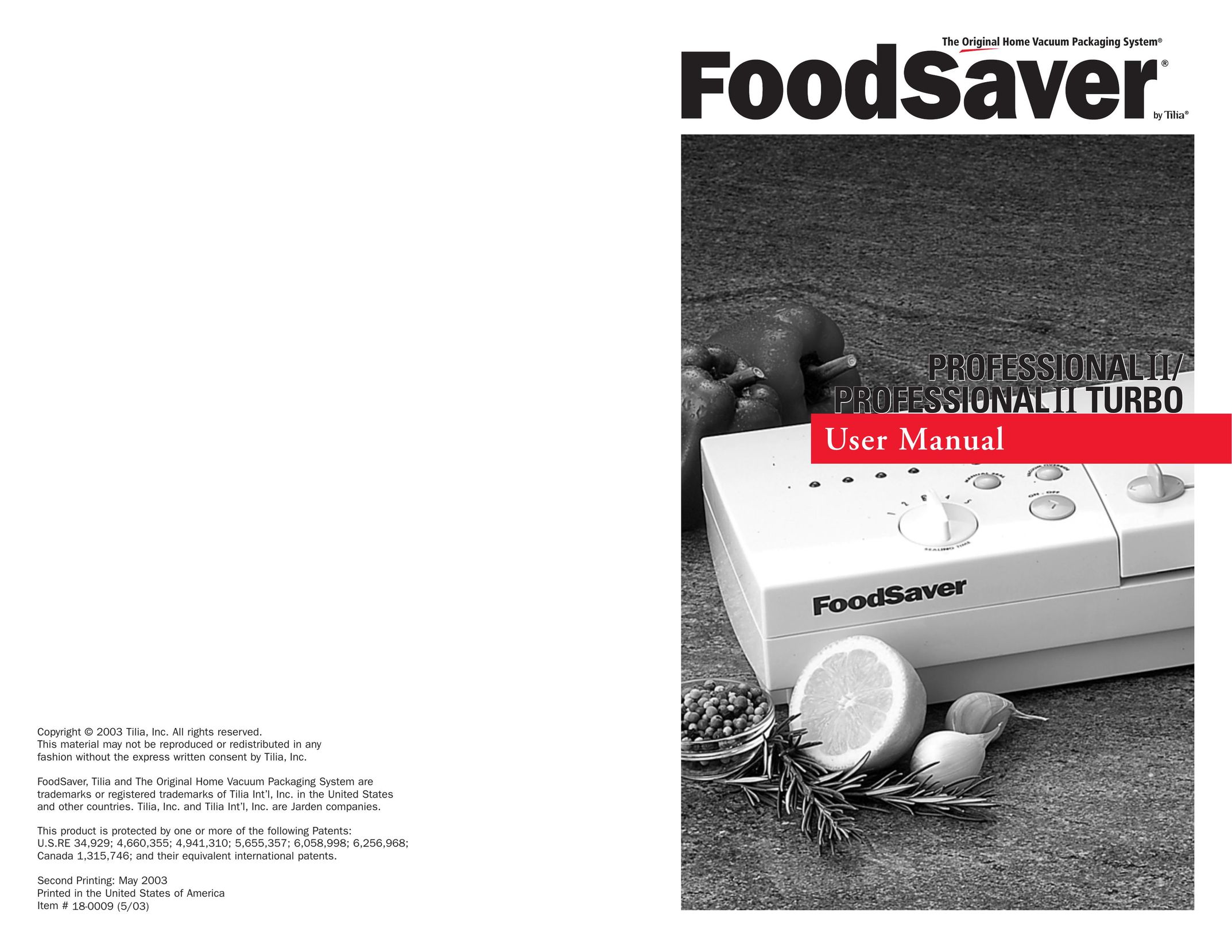 FoodSaver II Food Saver User Manual