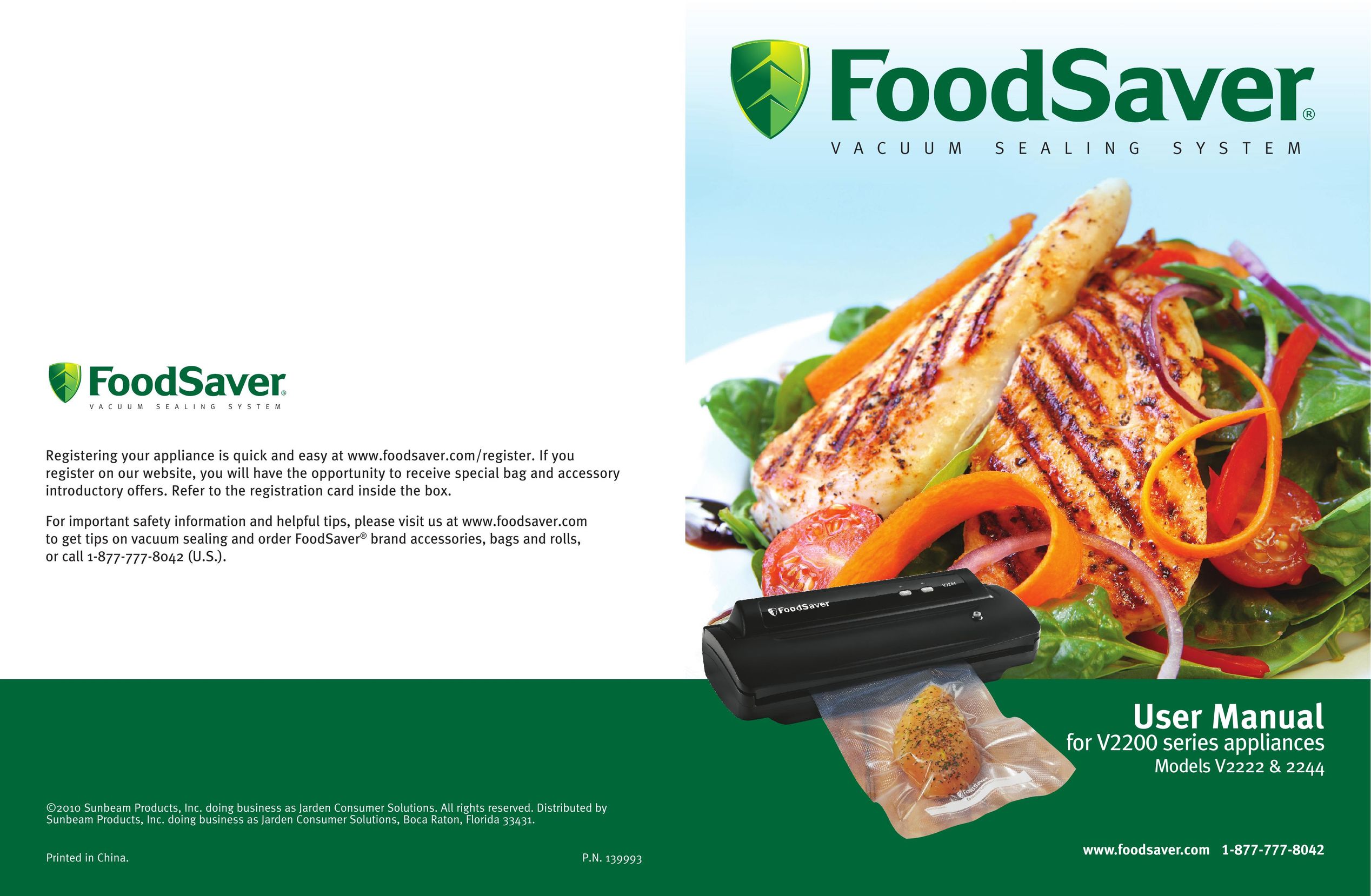 FoodSaver V2244 Food Saver User Manual