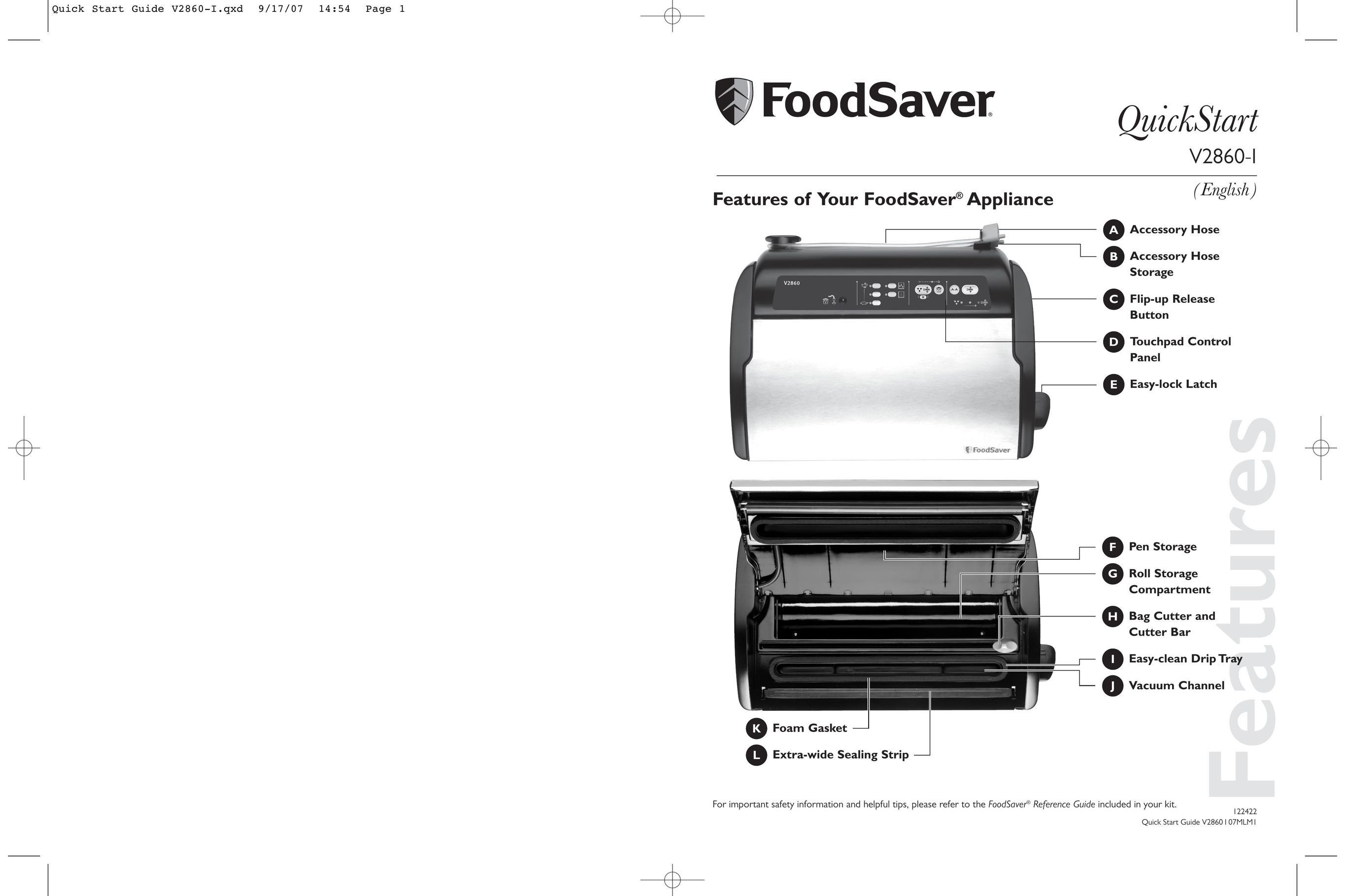 FoodSaver V2860-1 Food Saver User Manual