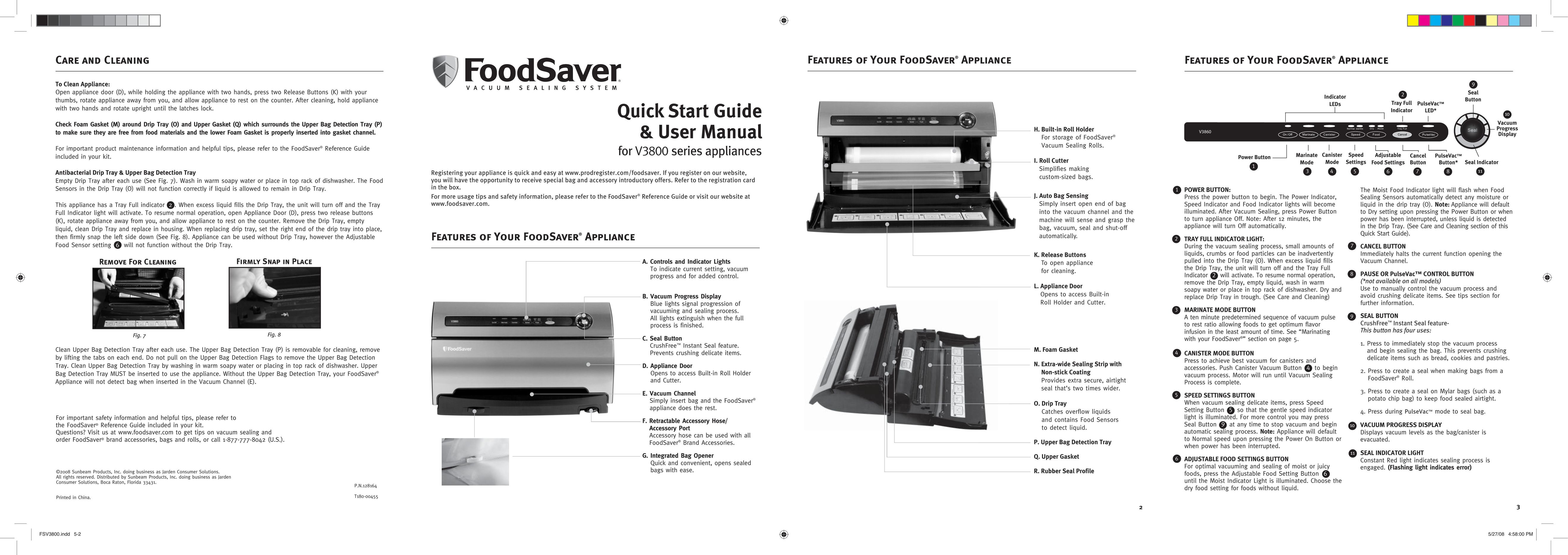 FoodSaver V3800 Food Saver User Manual