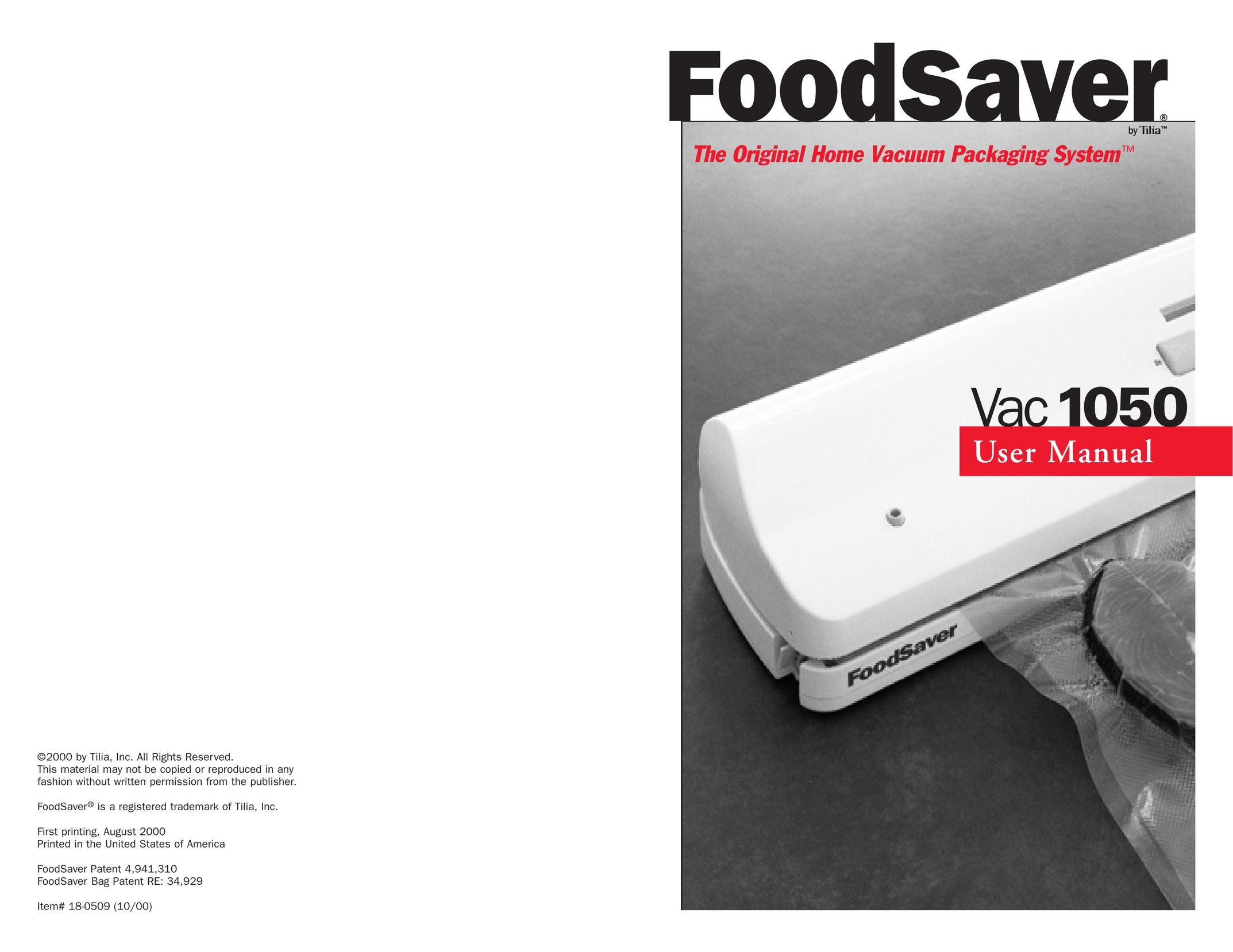 FoodSaver Vac1050 Food Saver User Manual