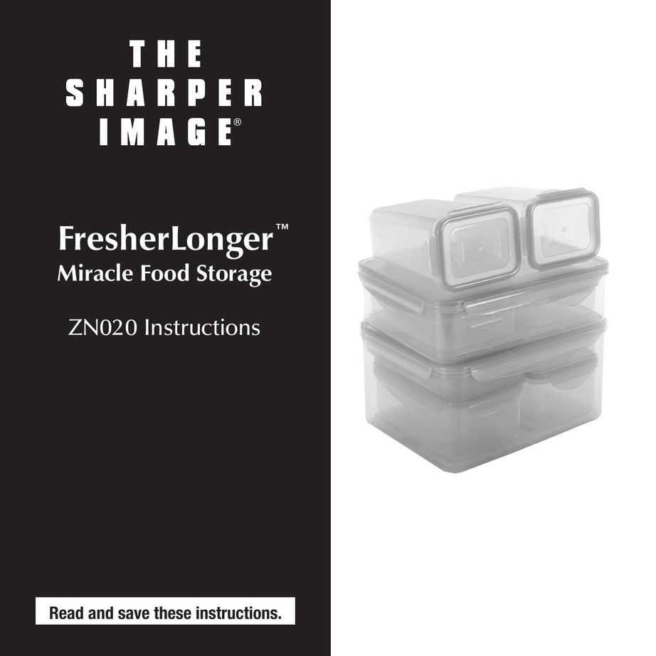 Sharper Image ZN020 Food Saver User Manual