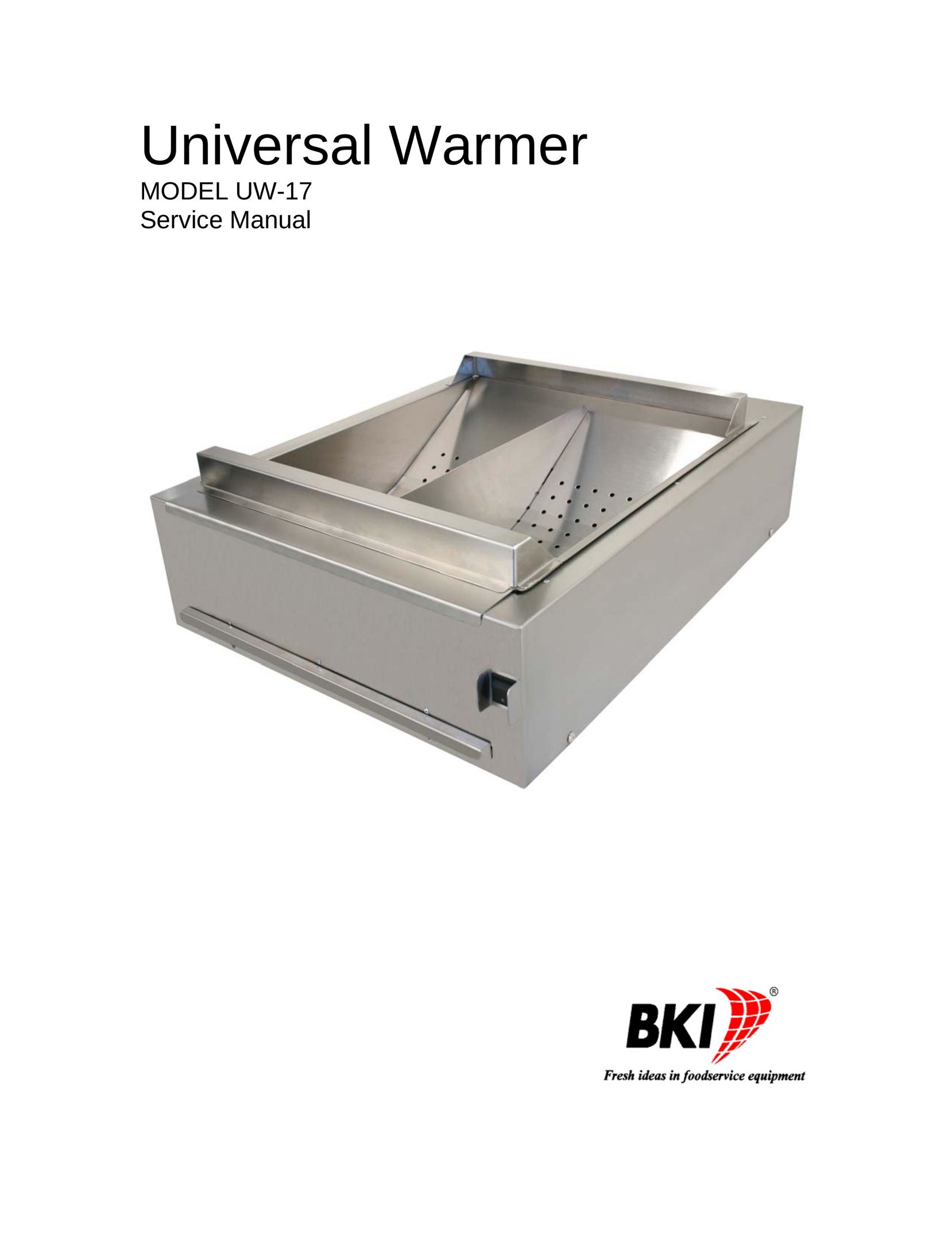 Bakers Pride Oven UW-17 Food Warmer User Manual