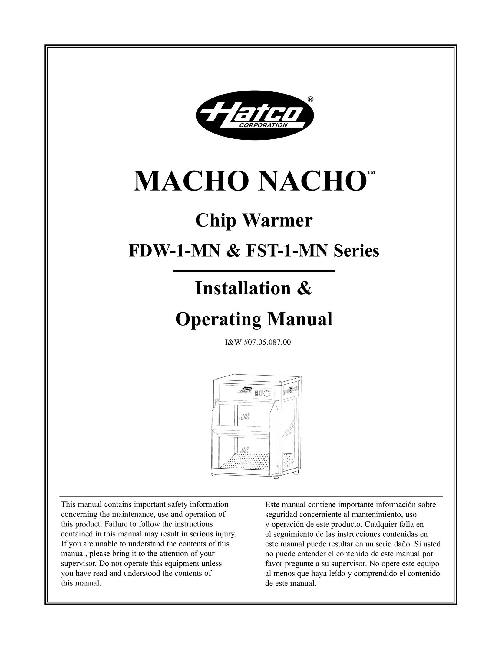 Hatco FDW-1-MN Food Warmer User Manual