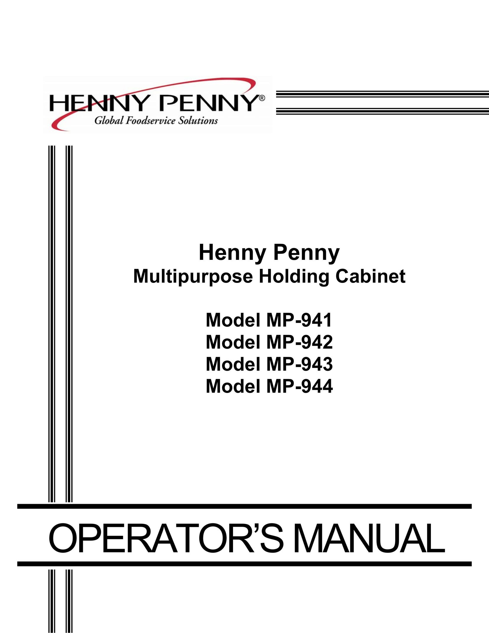 Henny Penny MP-941 Food Warmer User Manual