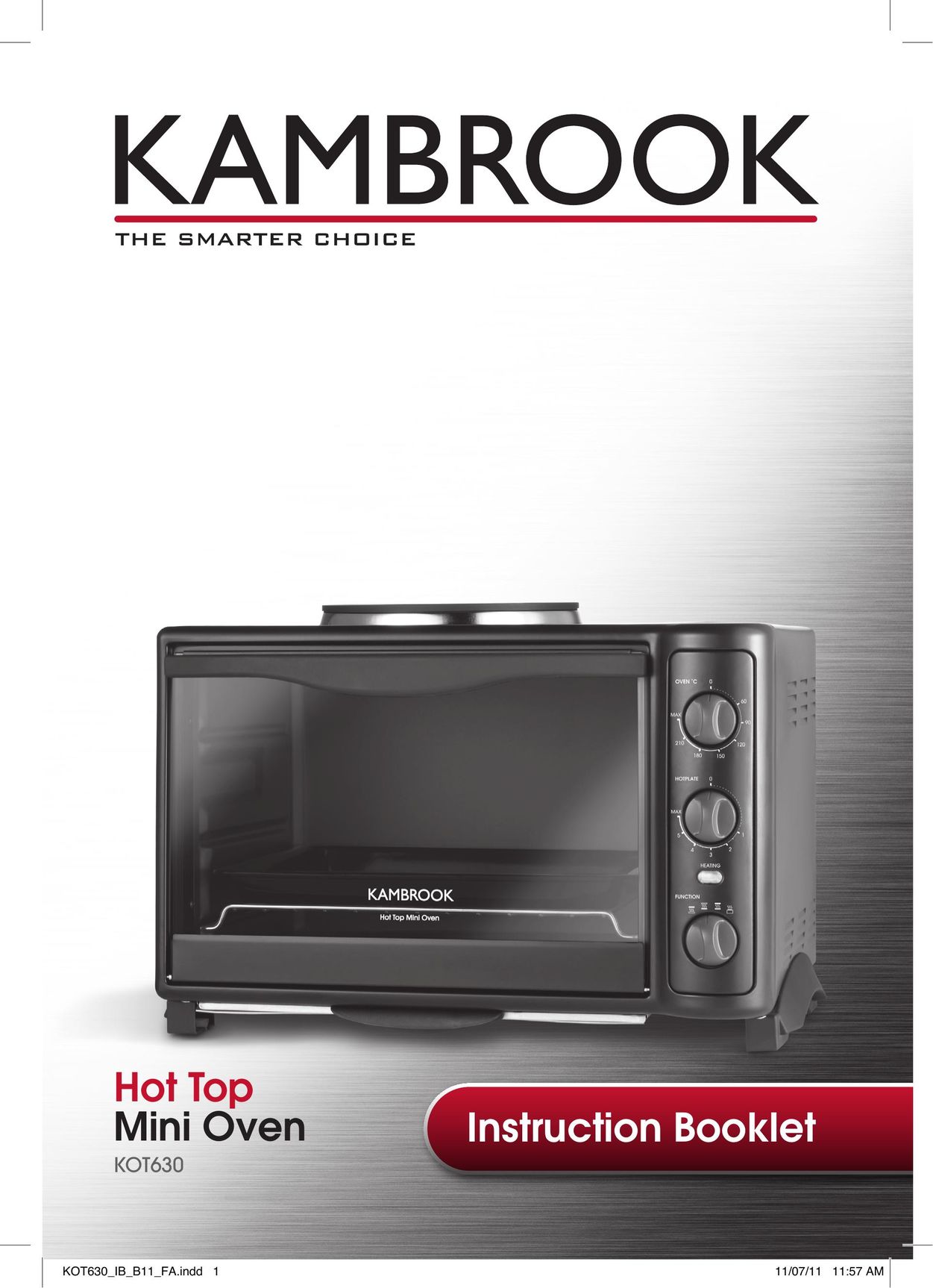 Kambrook KOT630 Food Warmer User Manual