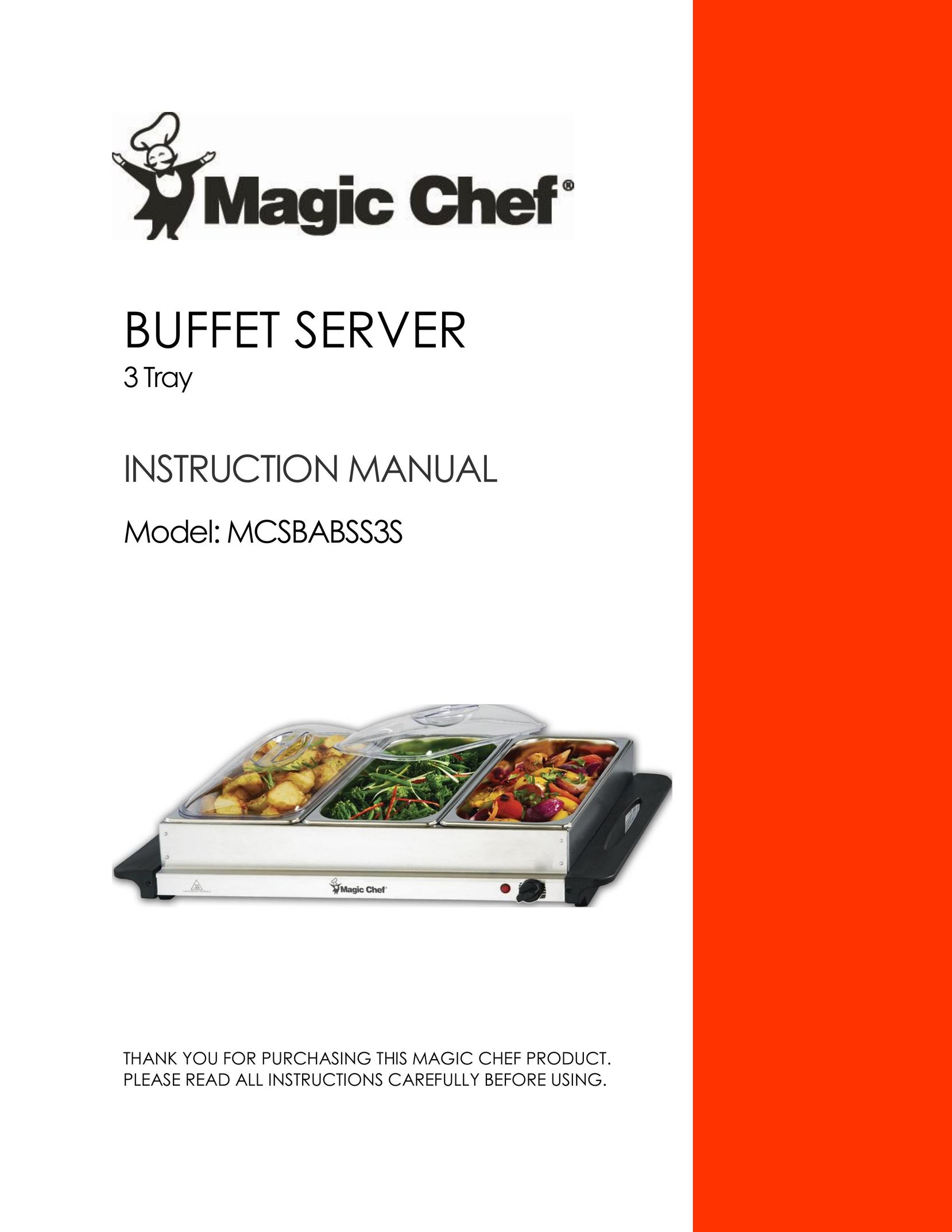Magic Chef MCSBABSS3S Food Warmer User Manual