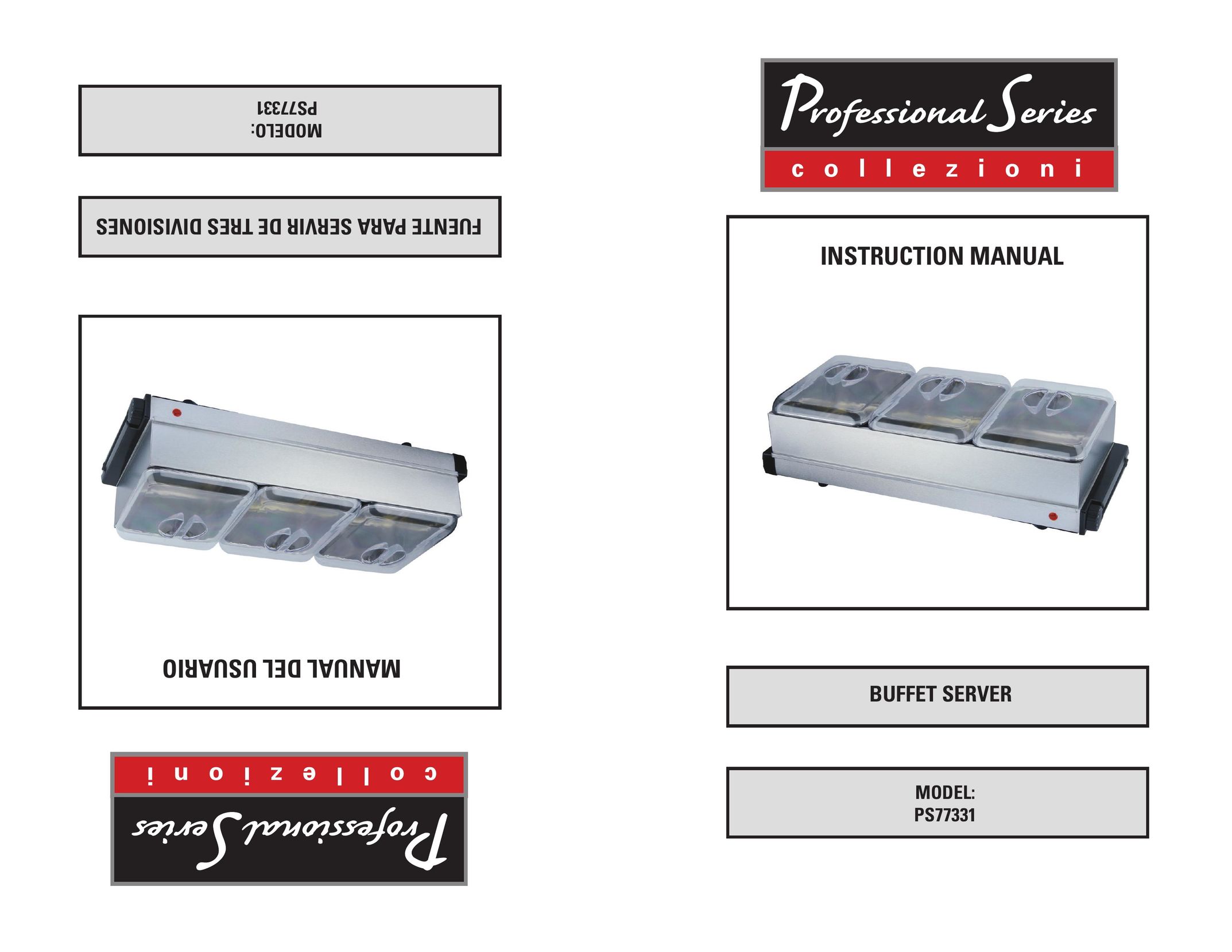Professional Series PS77331 Food Warmer User Manual