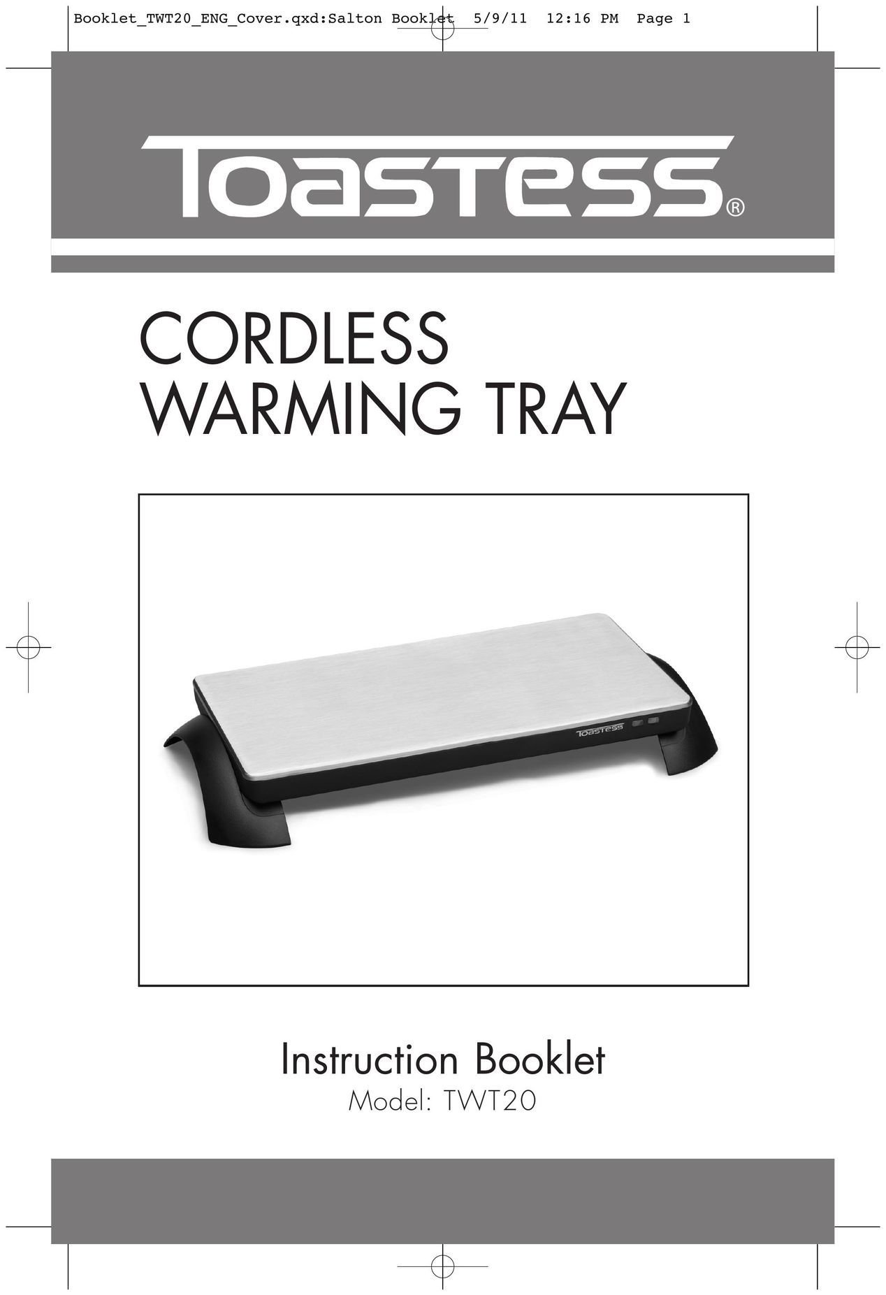 Toastess TWT20 Food Warmer User Manual