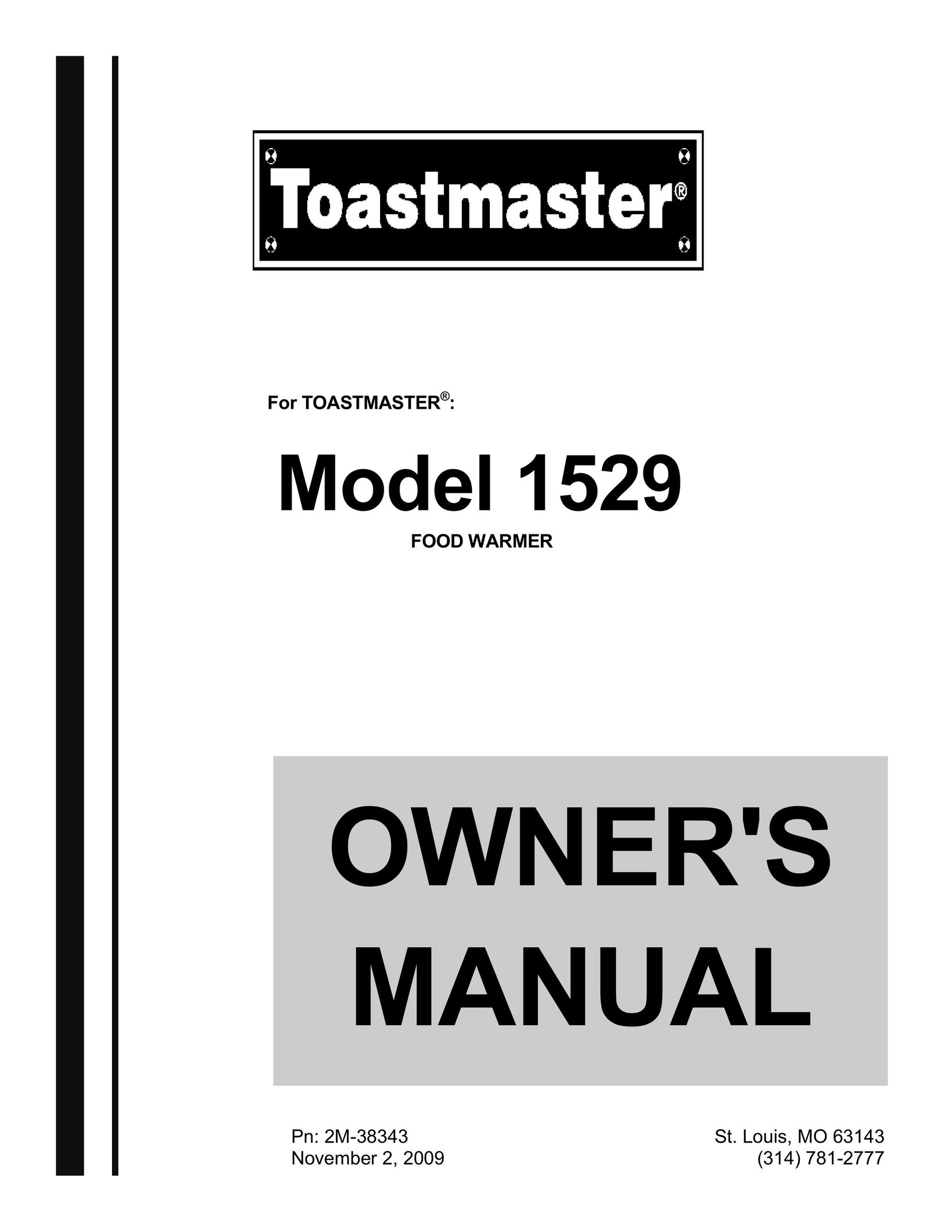 Toastmaster 1529 Food Warmer User Manual