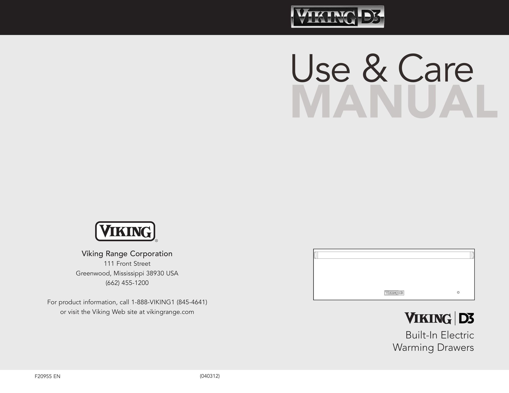 Viking RDEWD103SS Food Warmer User Manual