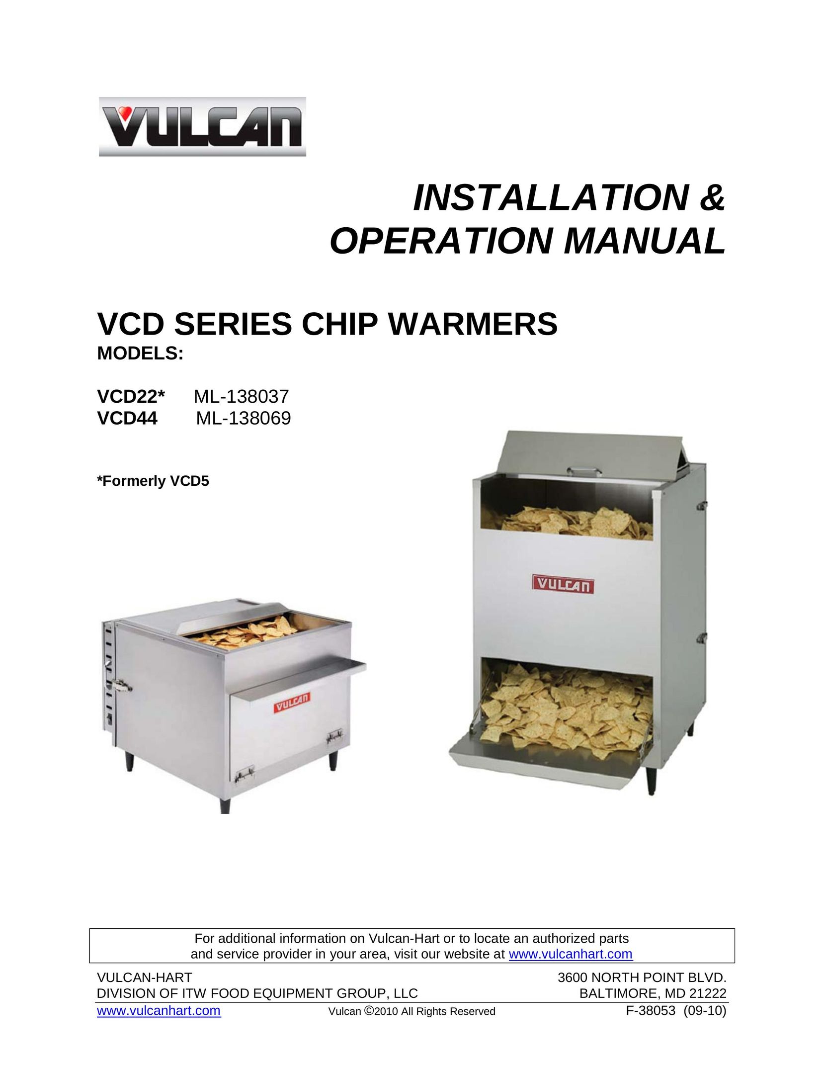 Vulcan-Hart VCD22* ML-138037 Food Warmer User Manual