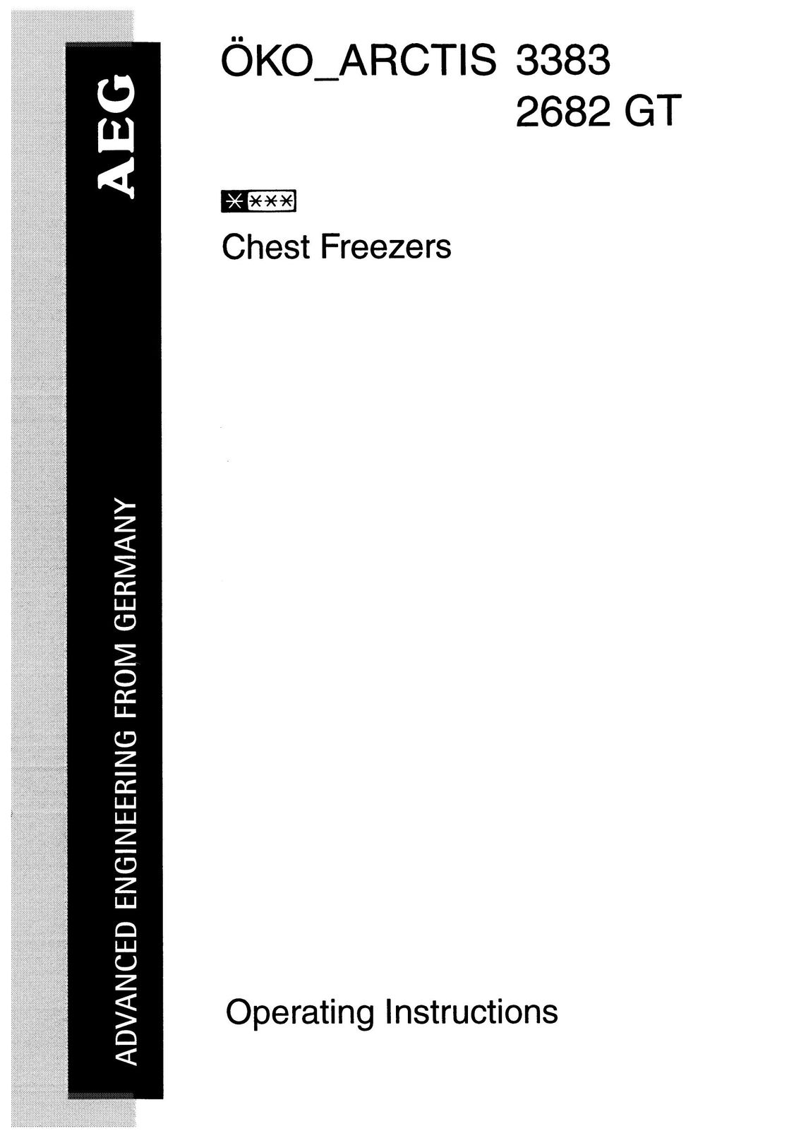 AEG 3383 Freezer User Manual