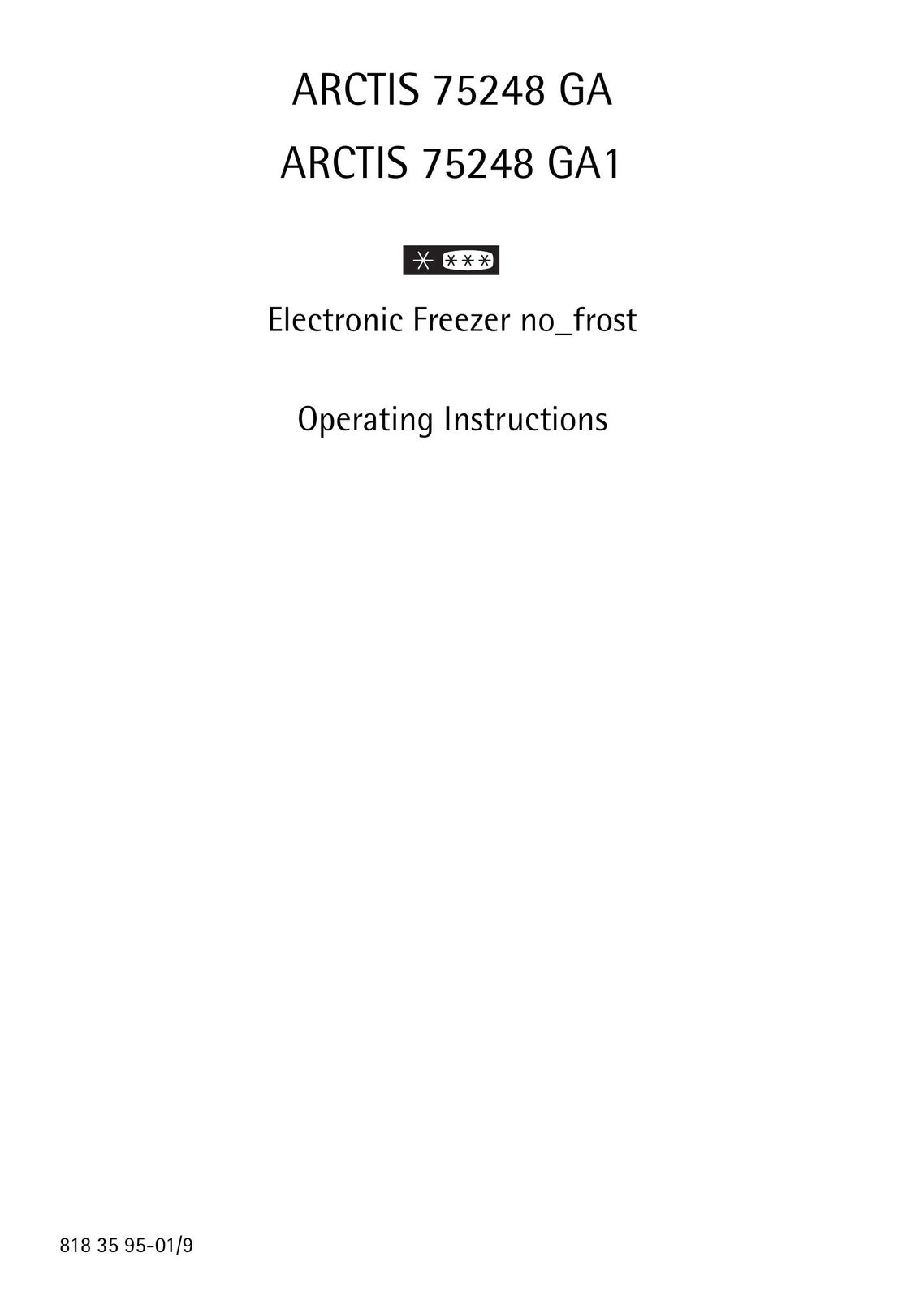 AEG 75248 GA Freezer User Manual