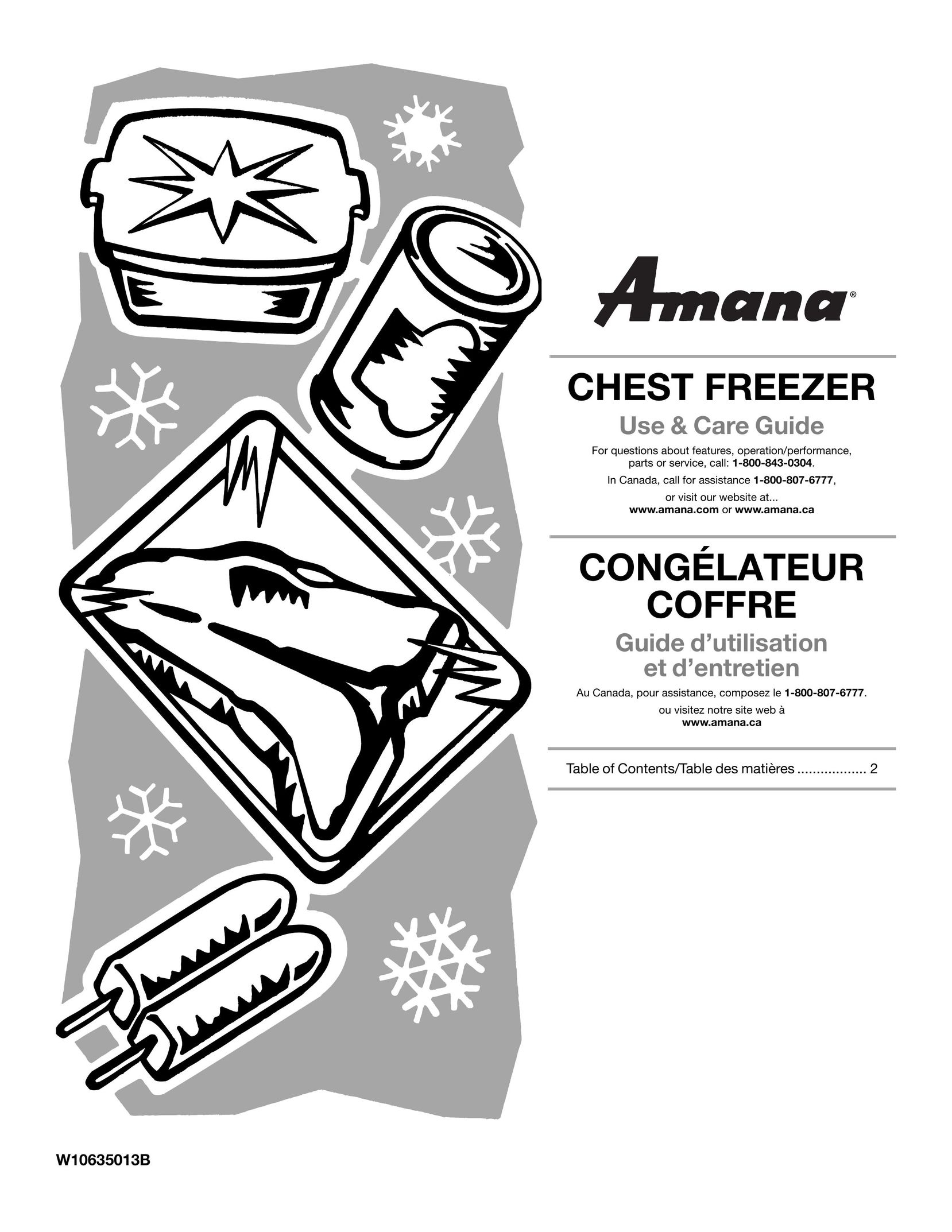 Amana amana Freezer User Manual