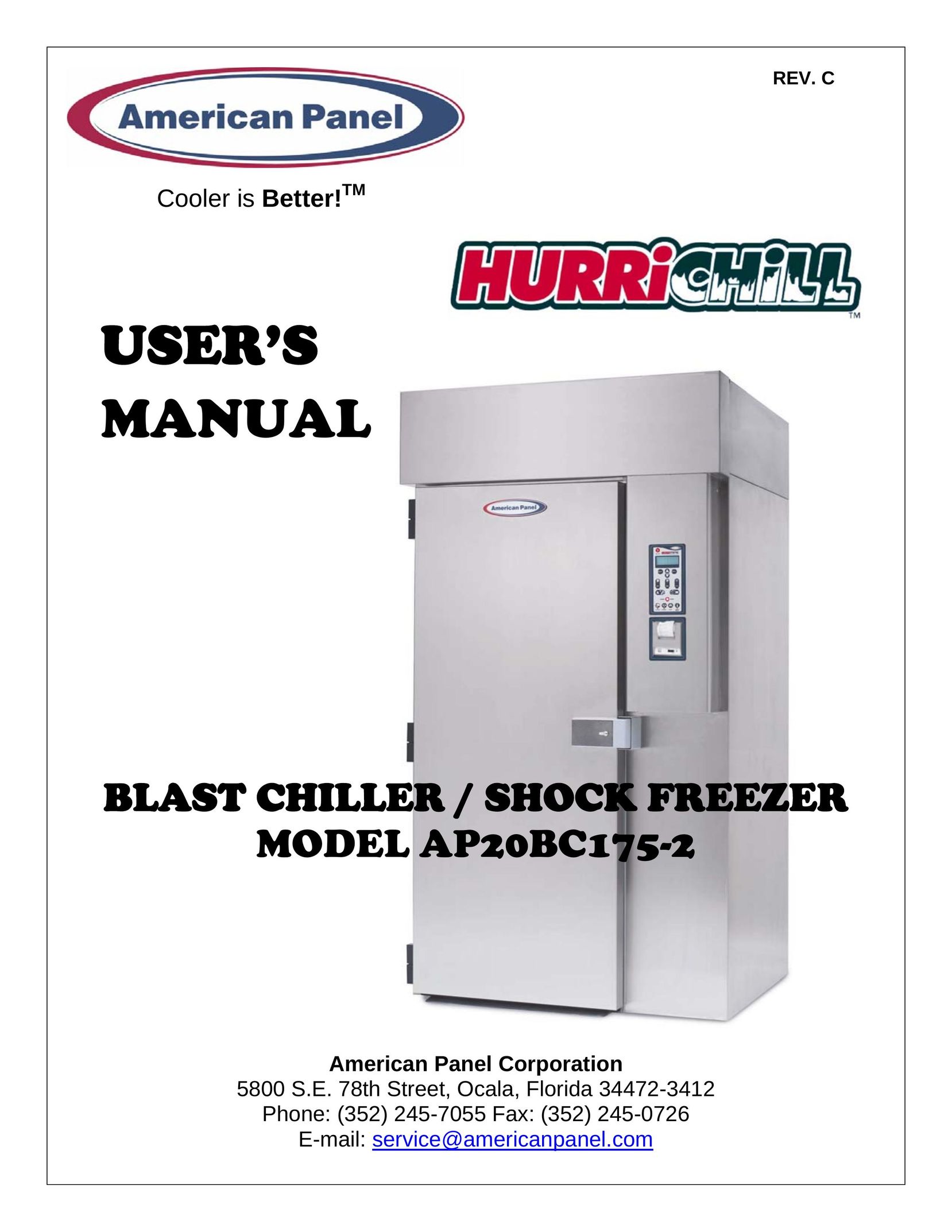 American Panel AP20BC175-2 Freezer User Manual