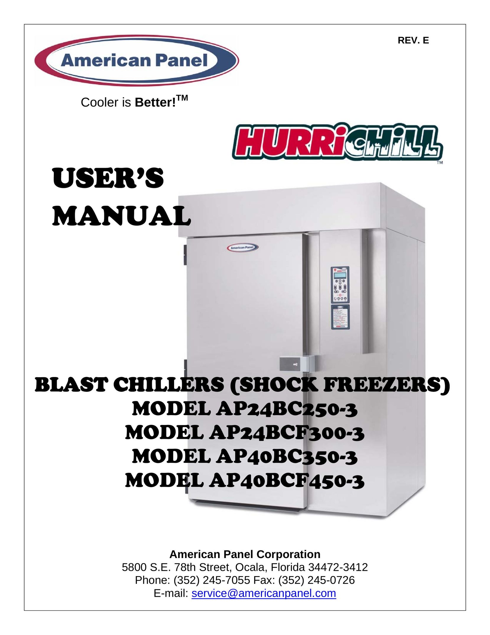 American Panel AP24BC250-3 Freezer User Manual