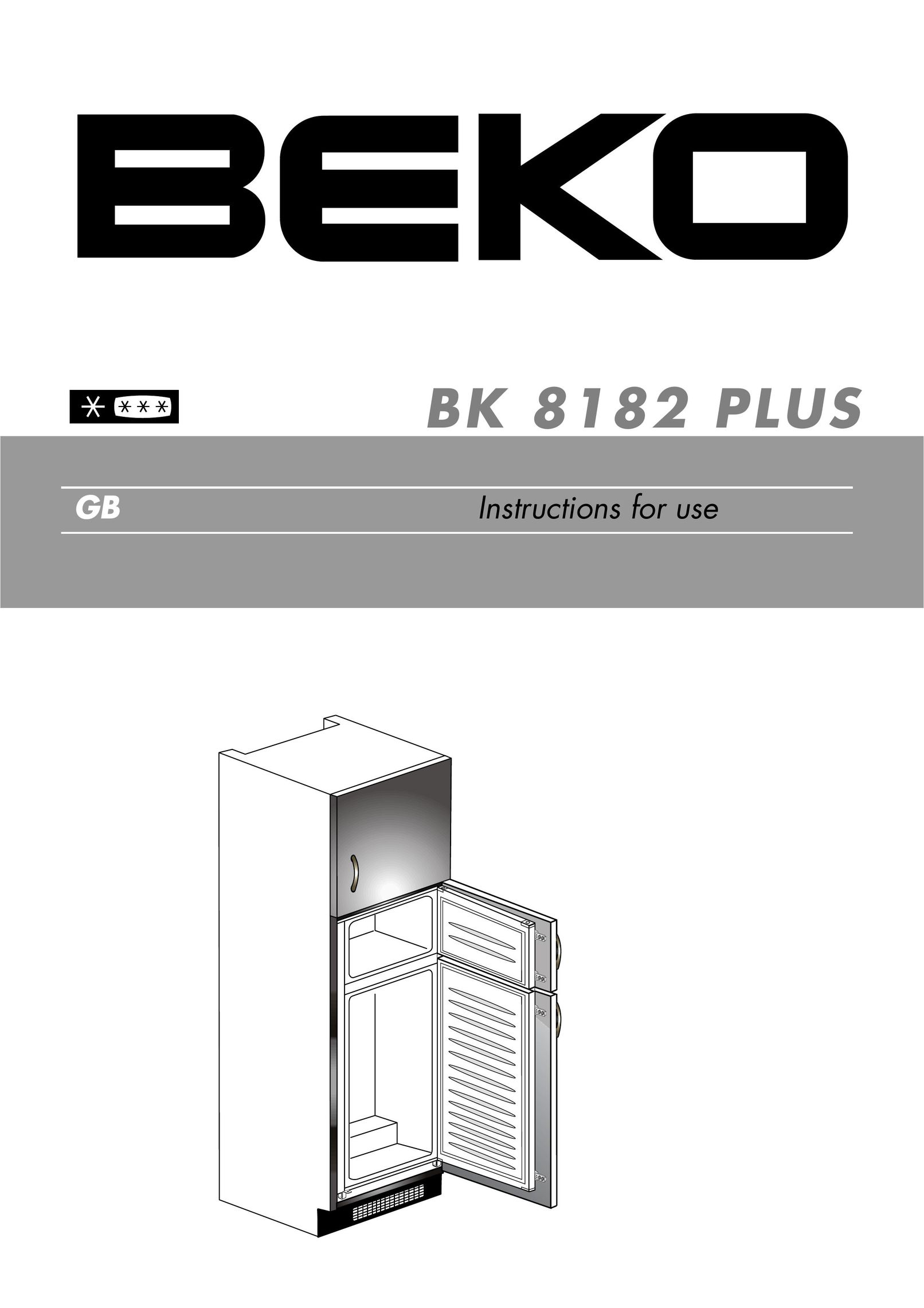 Beko BK 8182 Freezer User Manual