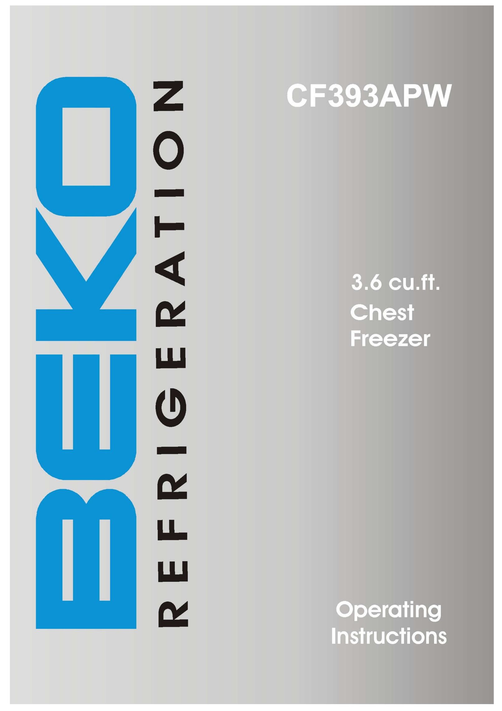 Beko CF393APW Freezer User Manual