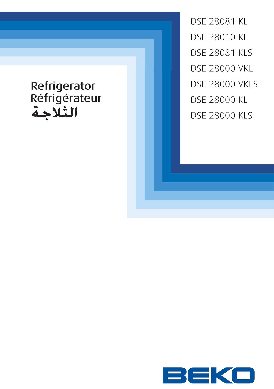 Beko DSE 28081 KLS Freezer User Manual