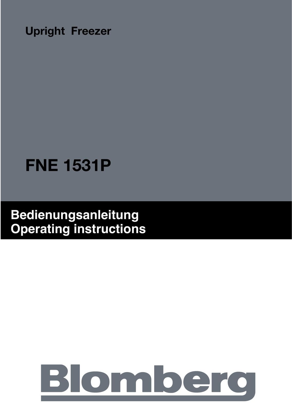 Blomberg FINE 1531P Freezer User Manual