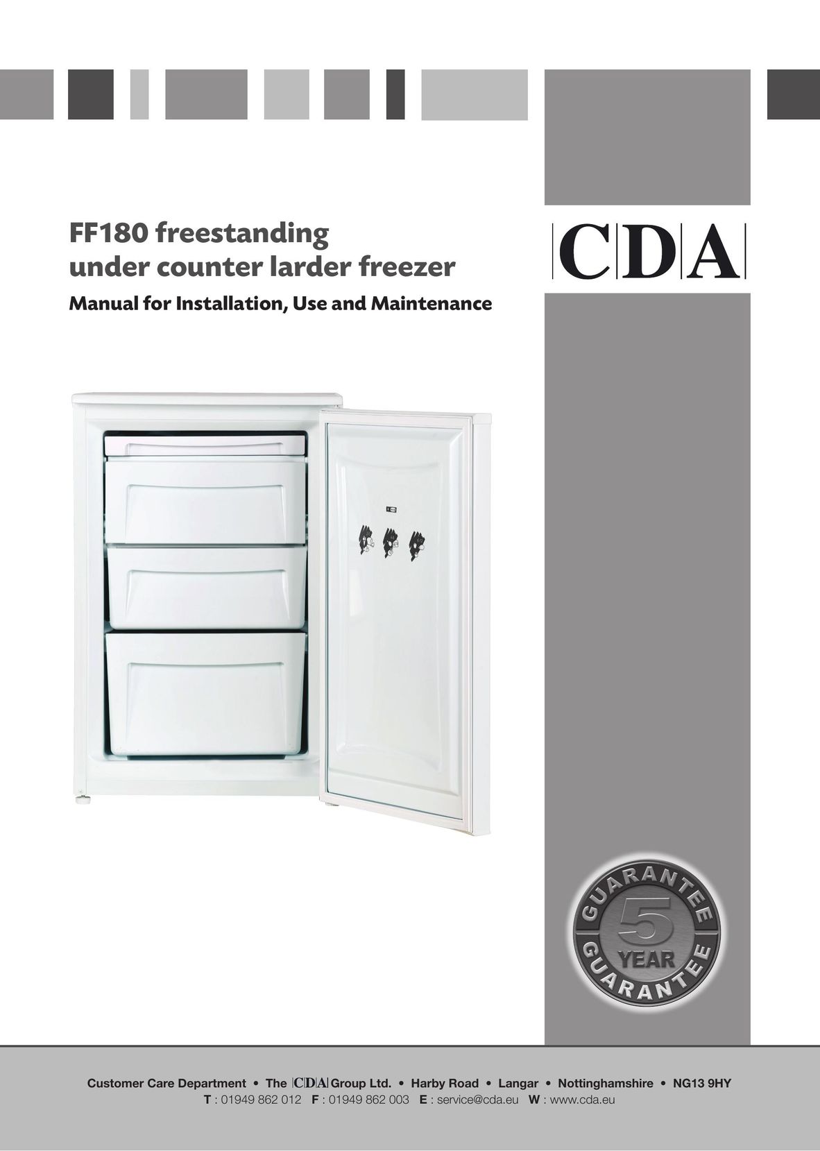 CDA FF180 Freezer User Manual