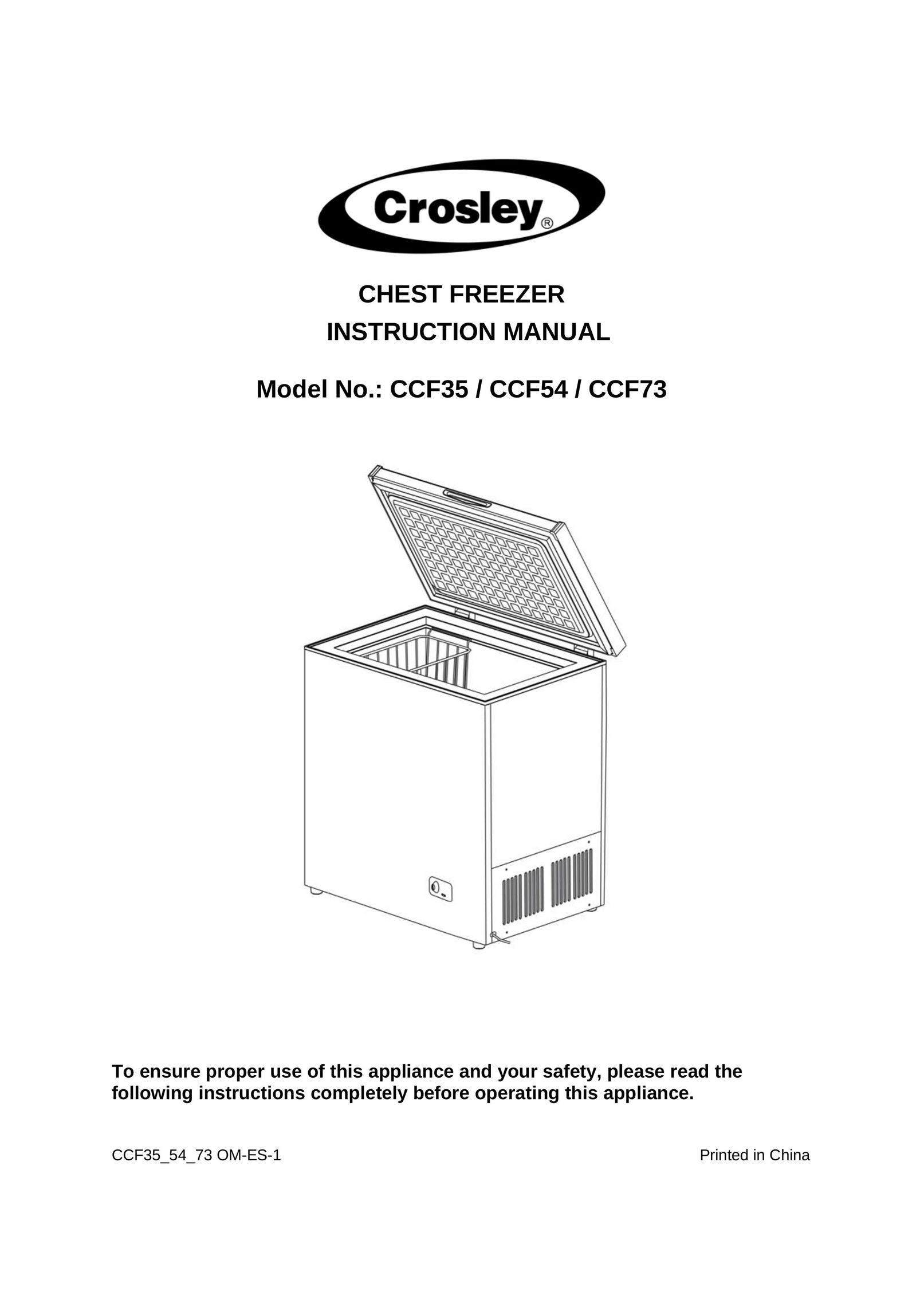 Crosley CCF35 Freezer User Manual