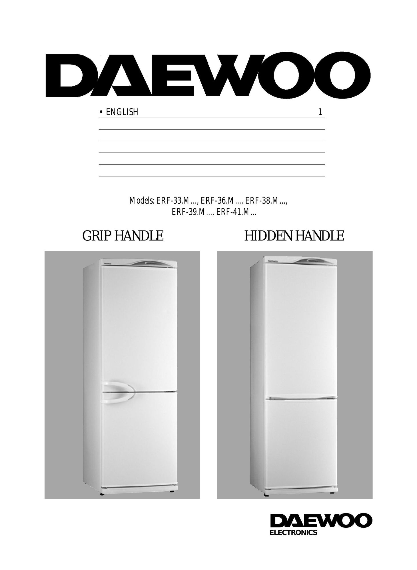 Daewoo ERF-39.M Freezer User Manual