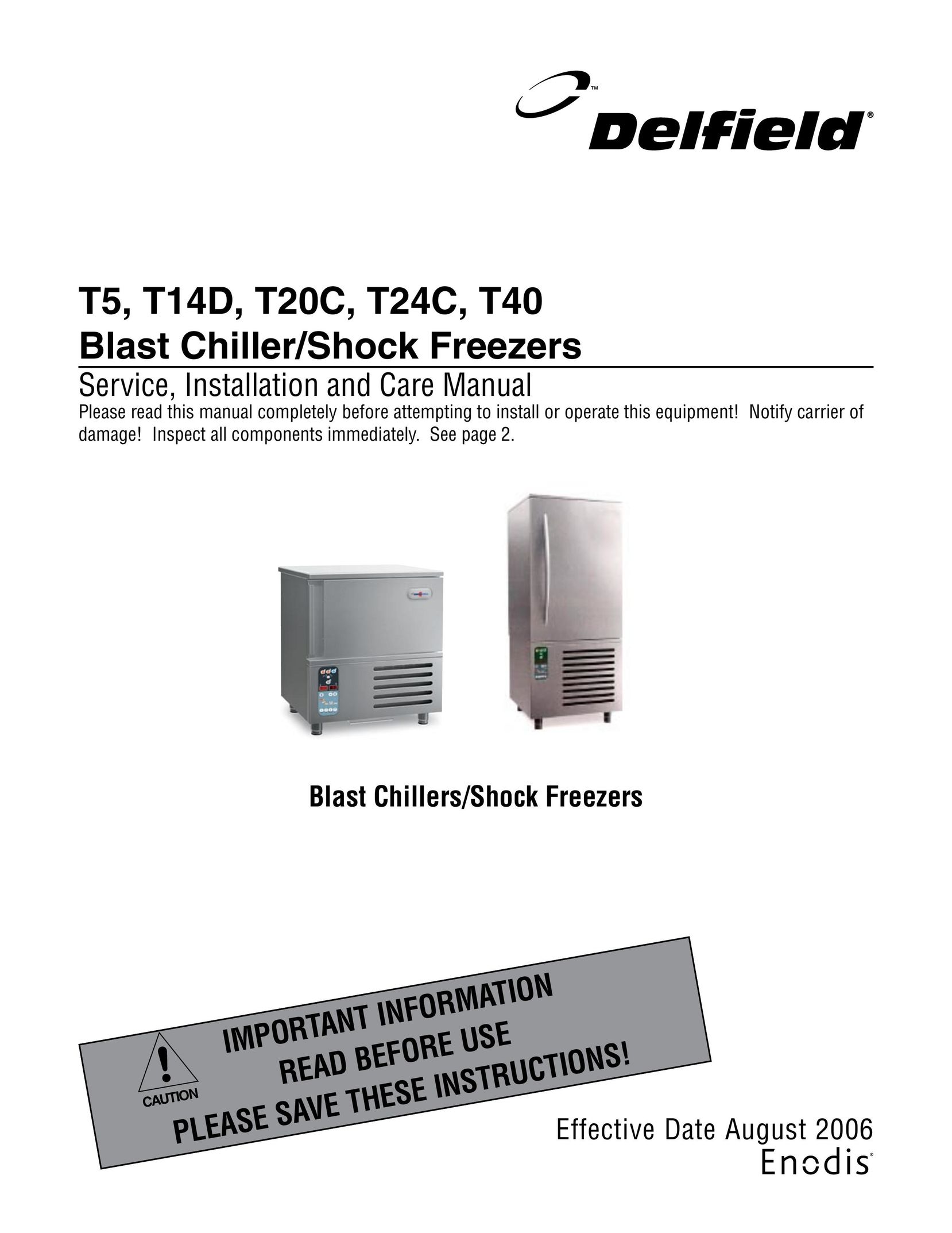 Delfield T20C Freezer User Manual