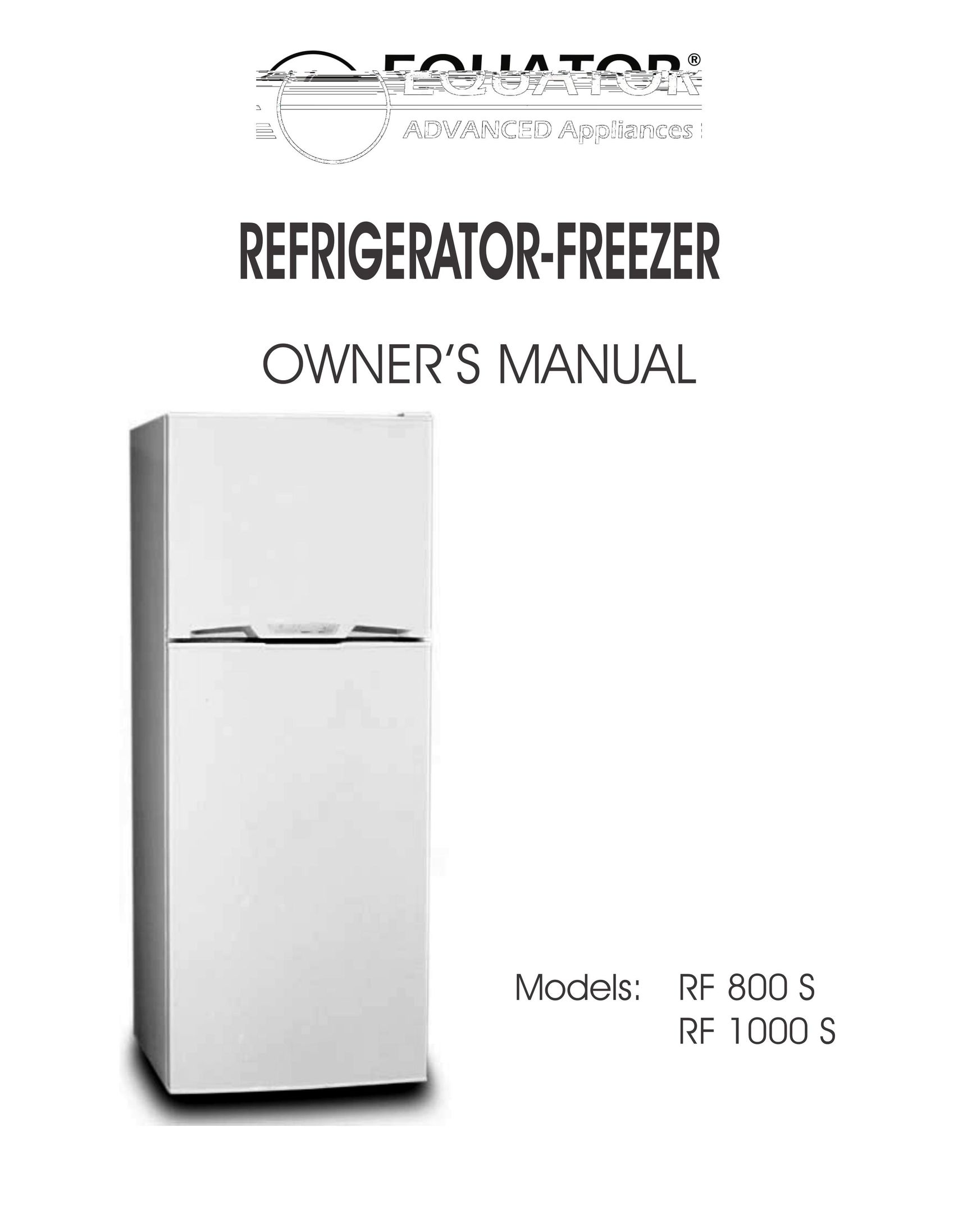 Equator RF 1000 S Freezer User Manual
