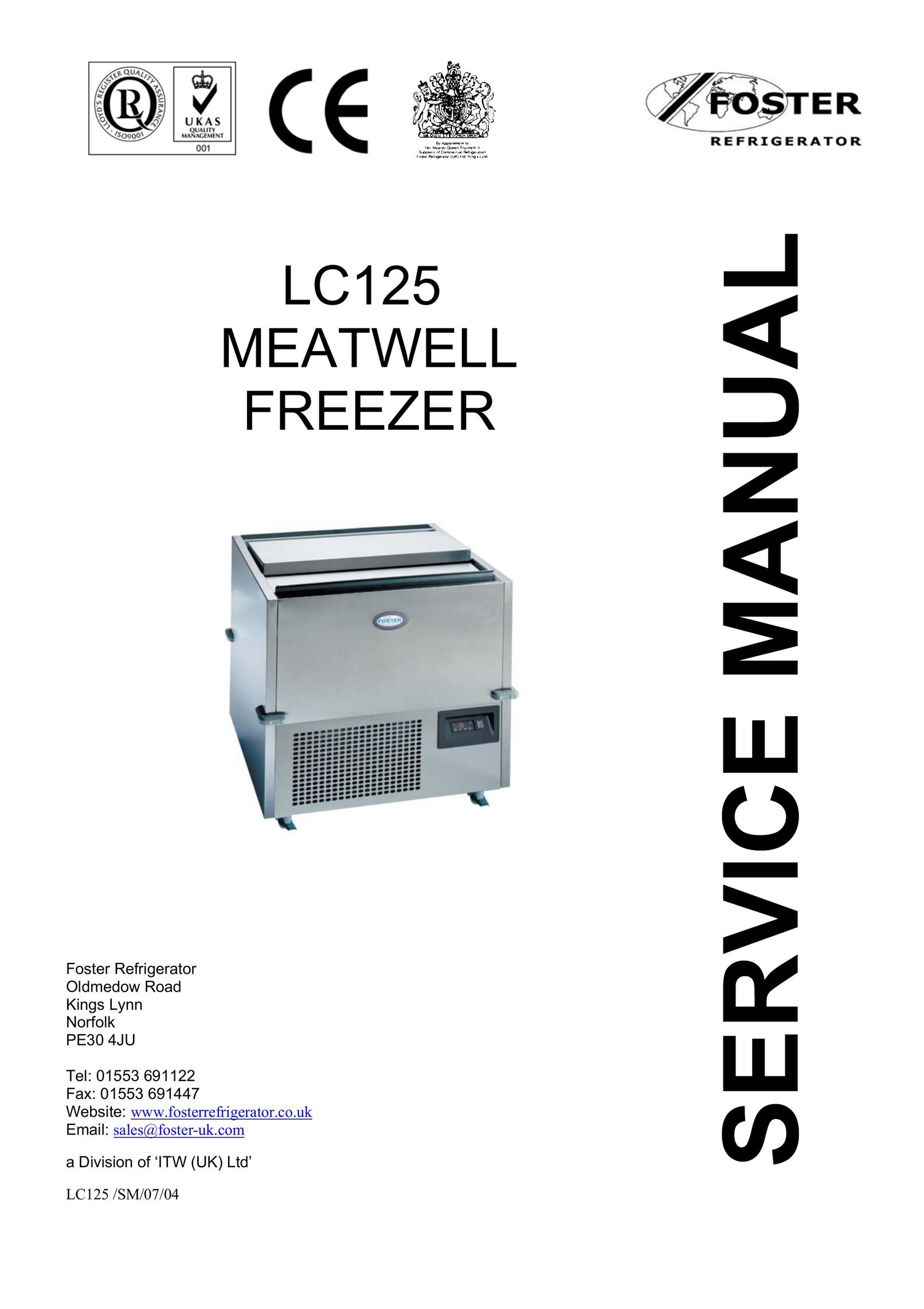 Foster LC125 Freezer User Manual
