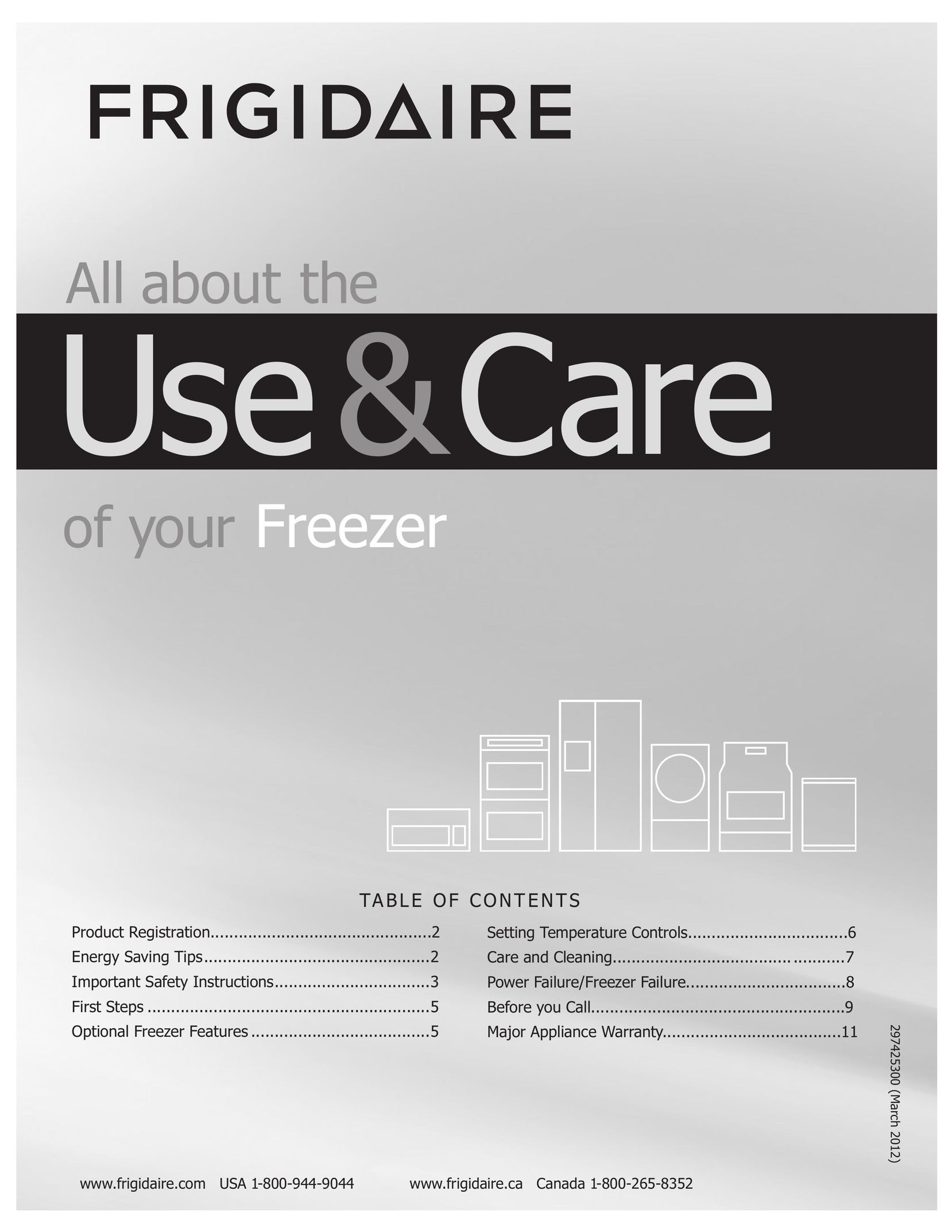 Frigidaire FFFC05M4NW Freezer User Manual
