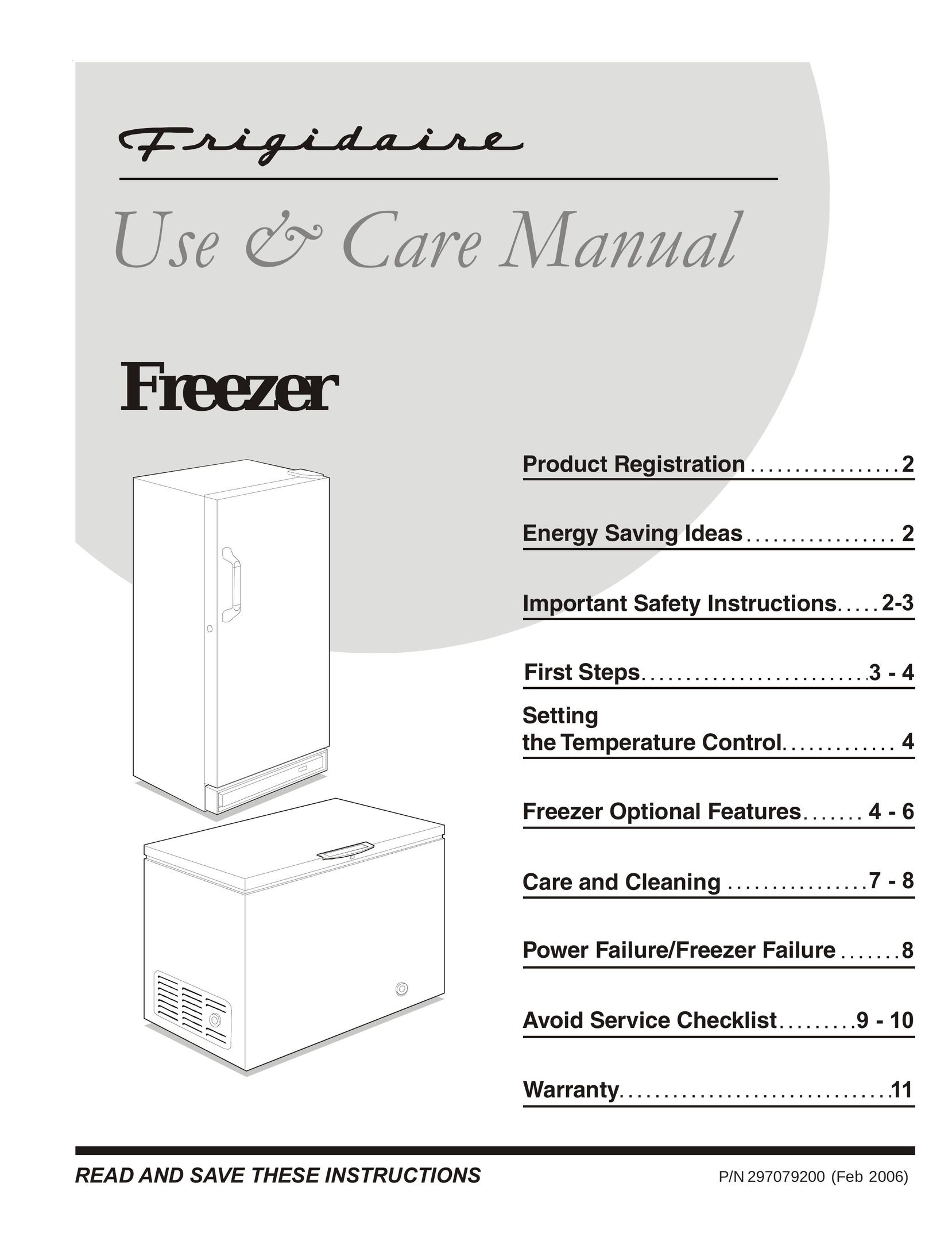 Frigidaire FFN15M5HW Freezer User Manual