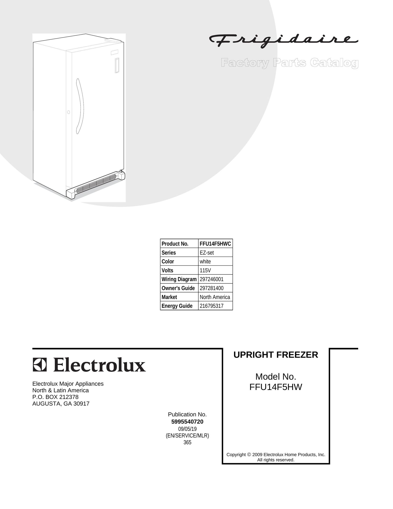 Frigidaire FFU14F5HWC Freezer User Manual
