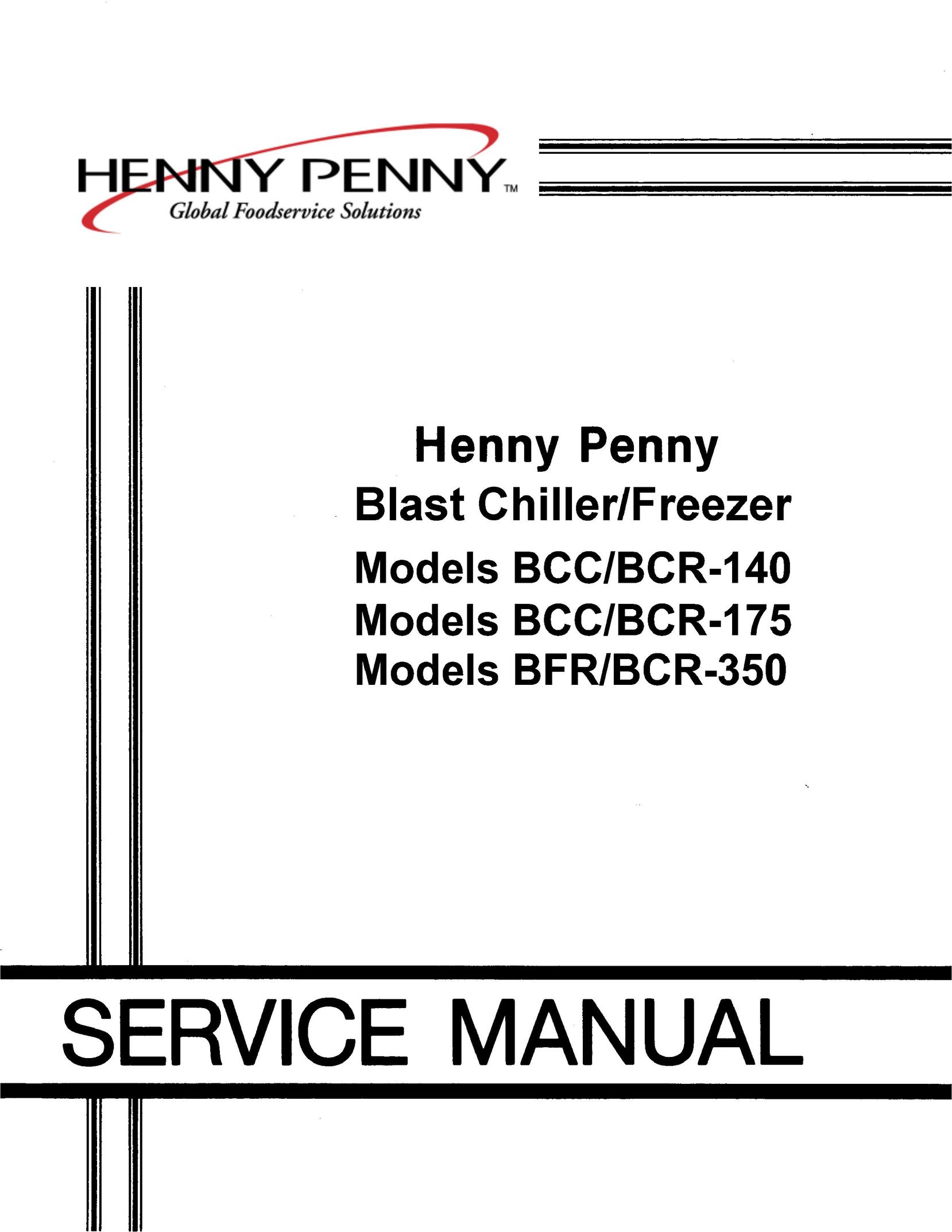 Henny Penny BCC/BCR-140 Freezer User Manual