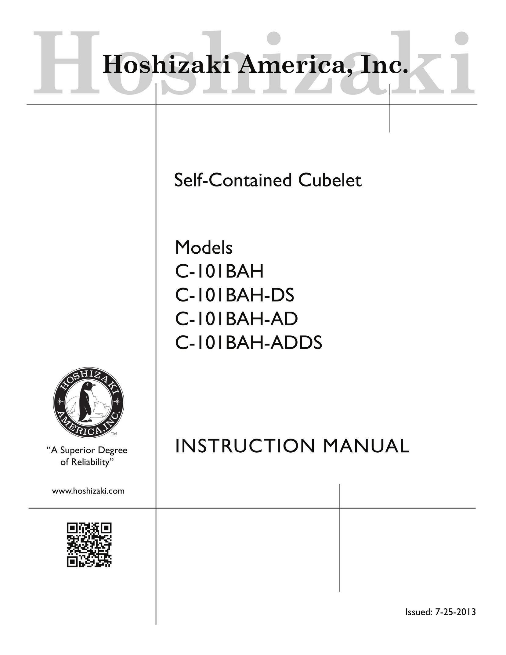 Hoshizaki C-101BAH Freezer User Manual